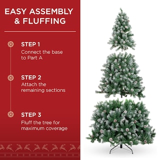 Foto 4 | Árbol De Navidad Best Choice Products De 9 Pies Con 2028 Puntas De Rama - Venta Internacional.