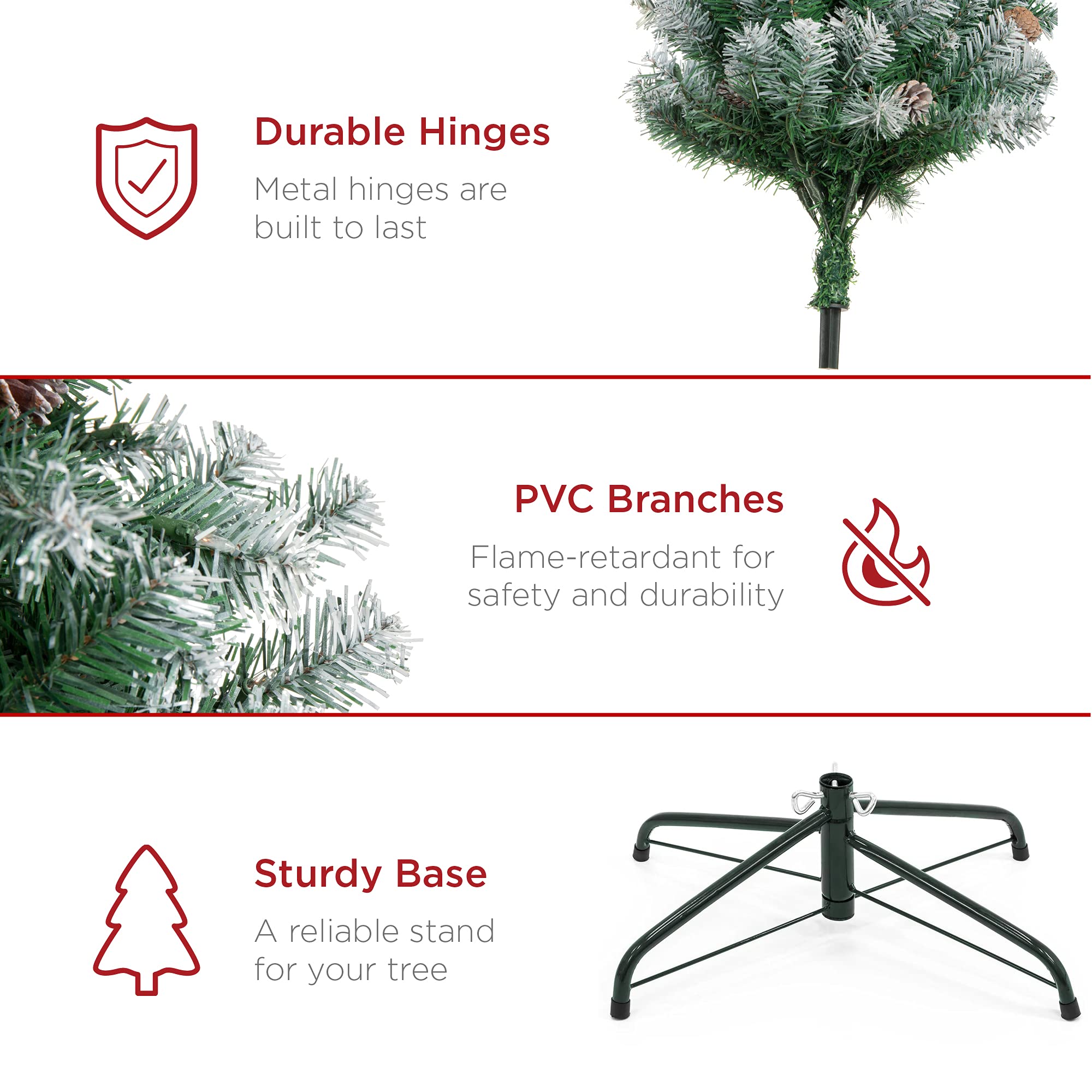 Foto 7 pulgar | Árbol De Navidad Best Choice Products De 9 Pies Con 2028 Puntas De Rama - Venta Internacional.