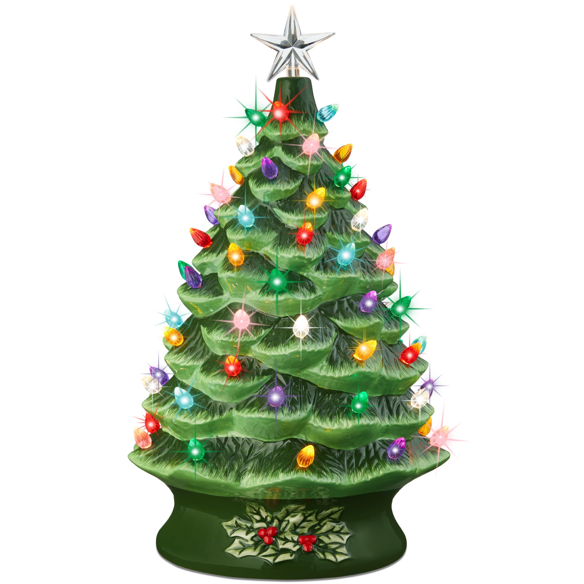 Foto 1 | Árbol De Navidad De Cerámica Best Choice Products De 24 Pulgadas Con 74 Bombillas - Venta Internacional.