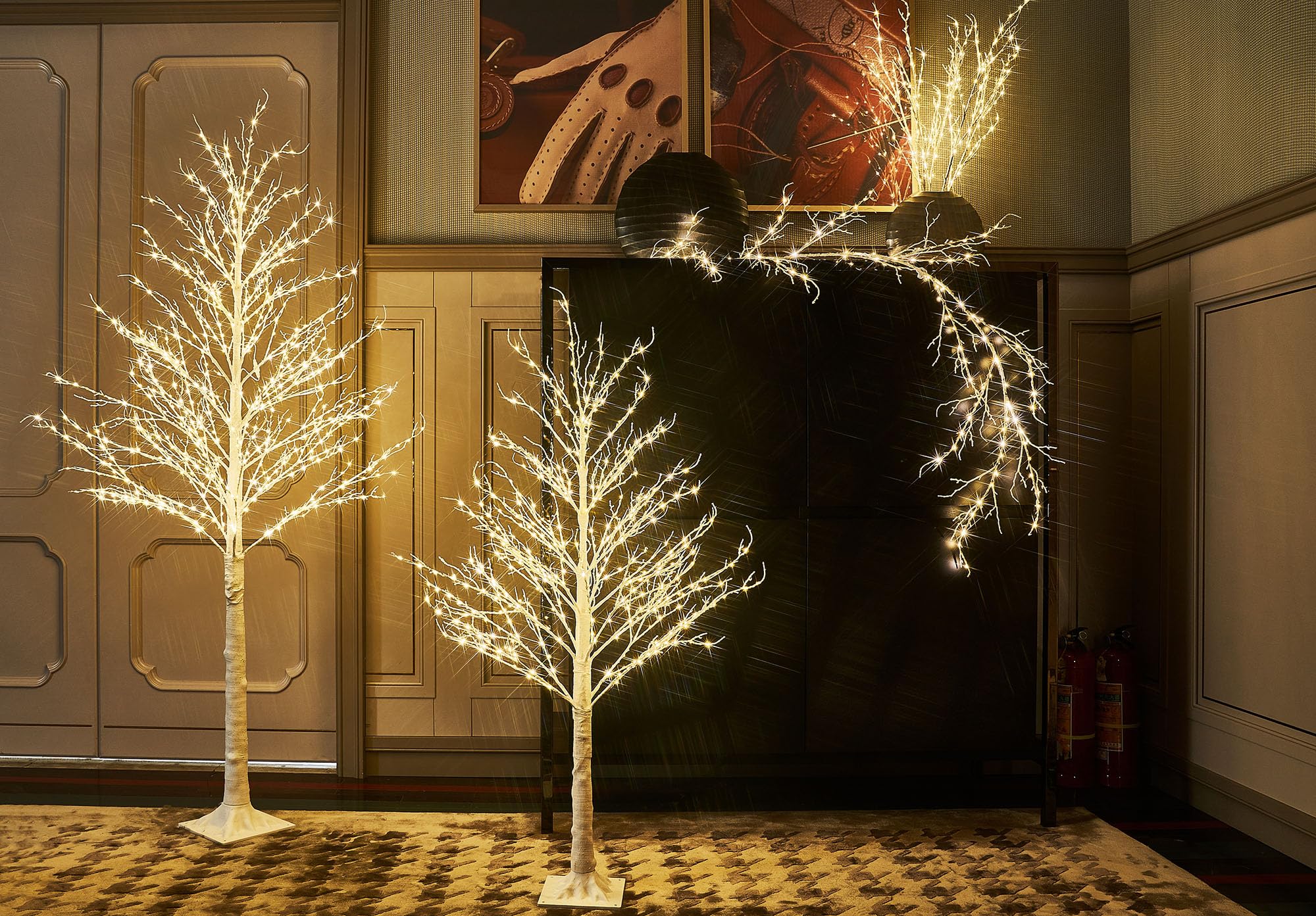 Foto 6 pulgar | Árbol De Navidad Hairui Iluminado En Blanco Con 690 Luces Blancas Cálidas - Venta Internacional.