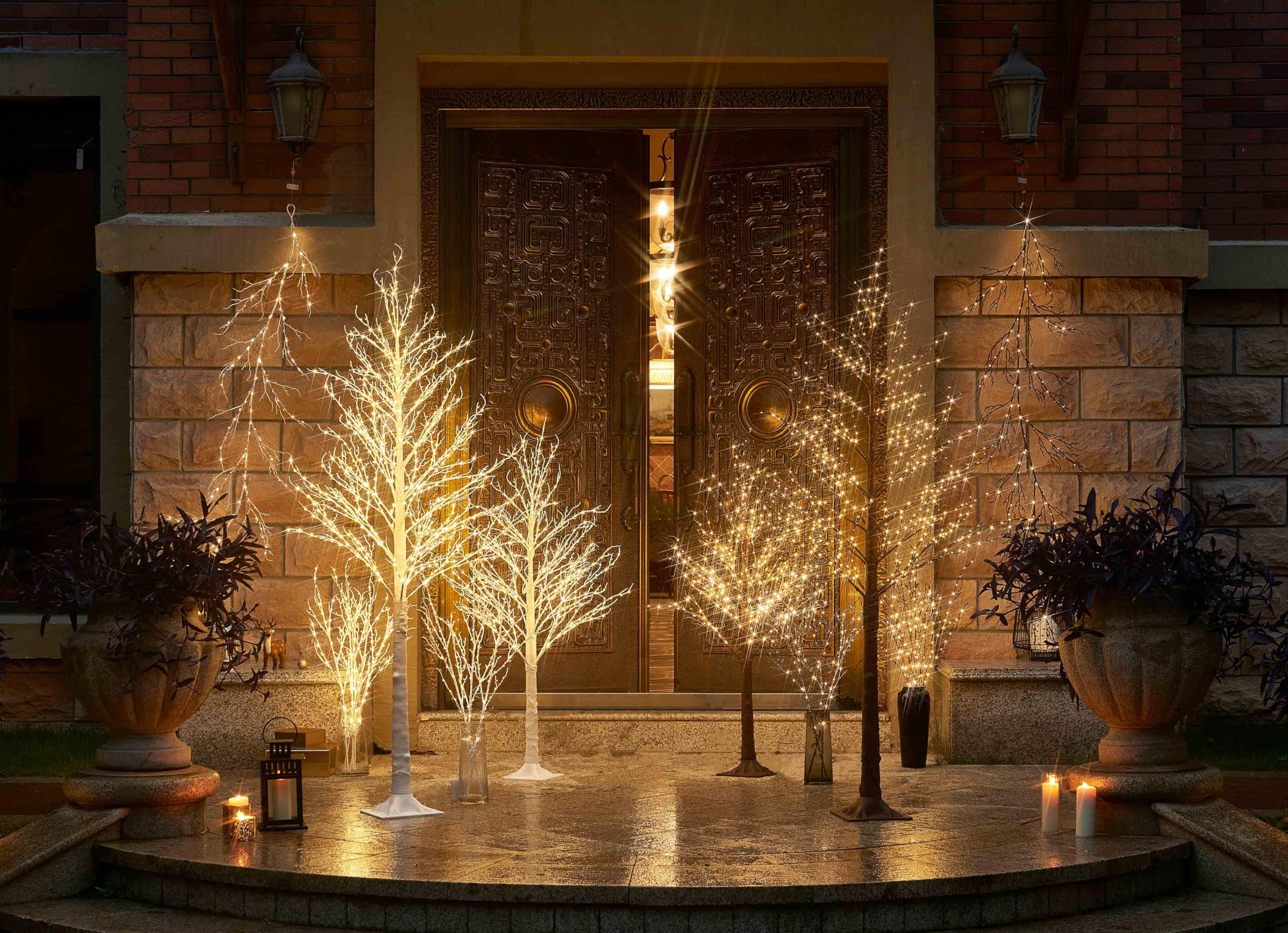 Foto 7 pulgar | Árbol De Navidad Hairui Iluminado En Blanco Con 690 Luces Blancas Cálidas - Venta Internacional.