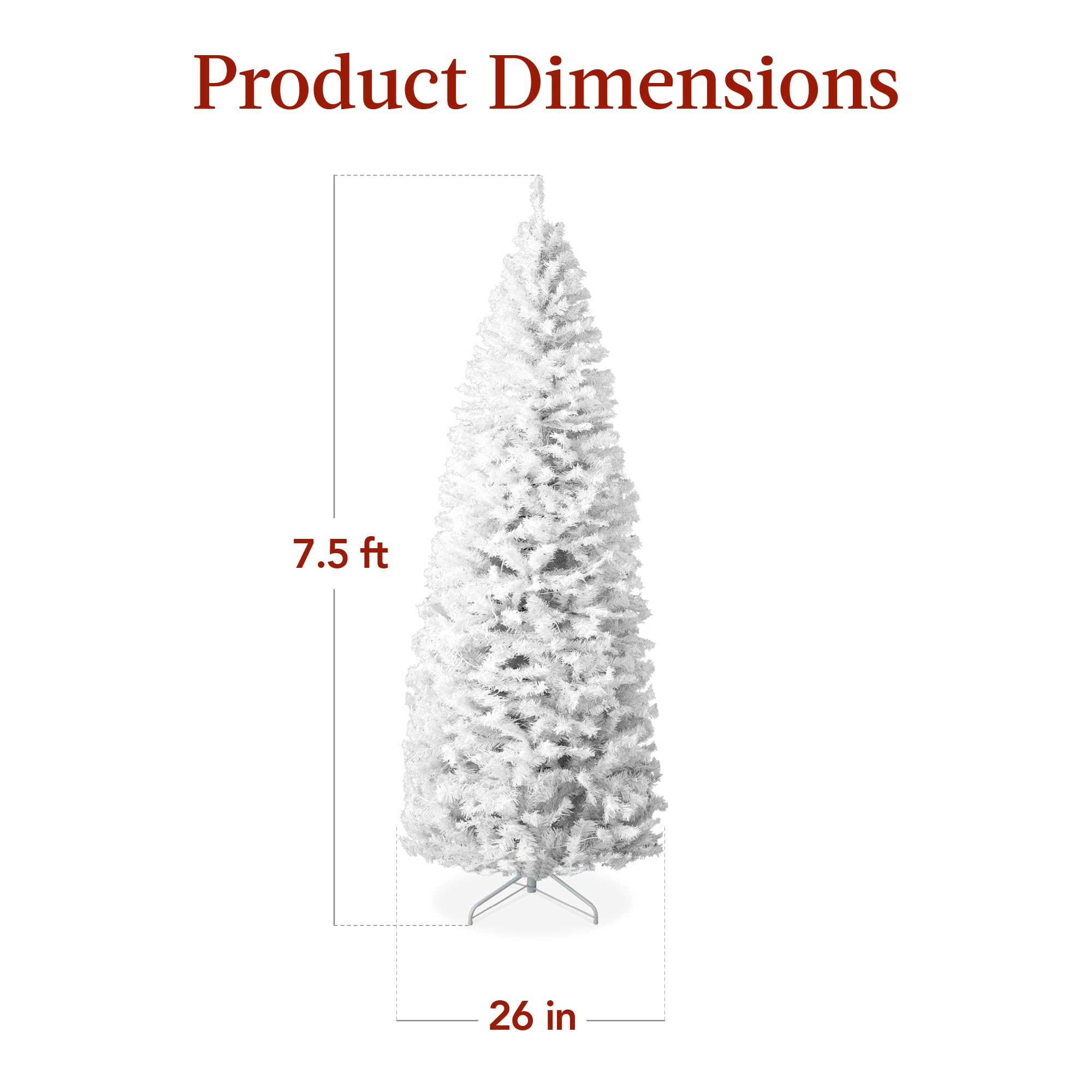 Foto 7 | Árbol De Navidad Best Choice Products, Preiluminado, 7,5 Pies, Blanco - Venta Internacional.