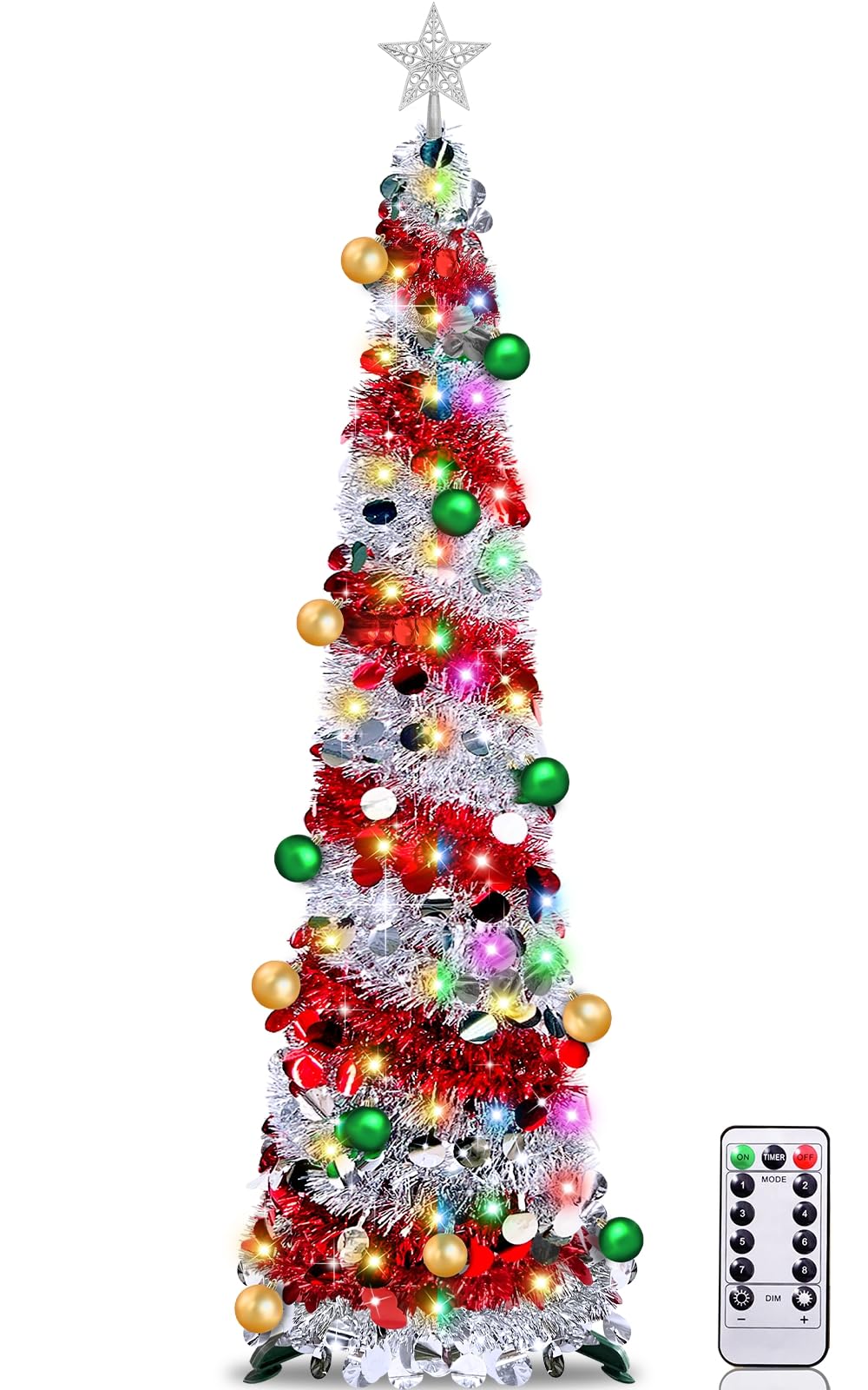 [árbol De Navidad] Turnmeon, Delgado, Iluminado, De 6 Pies, Con 100 Luces Led - Venta Internacional. $973