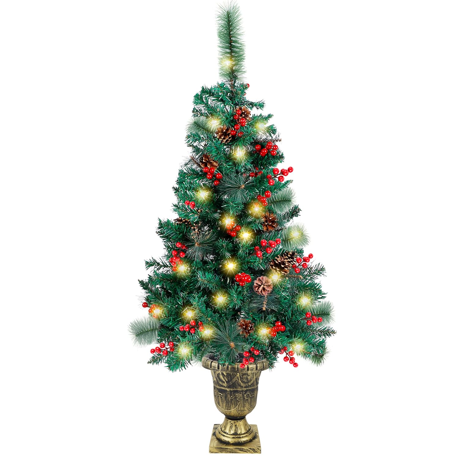 Foto 2 pulgar | Árbol De Navidad Juegoal De 4 Pies Con 120 Luces Led, Paquete De 1 - Venta Internacional.