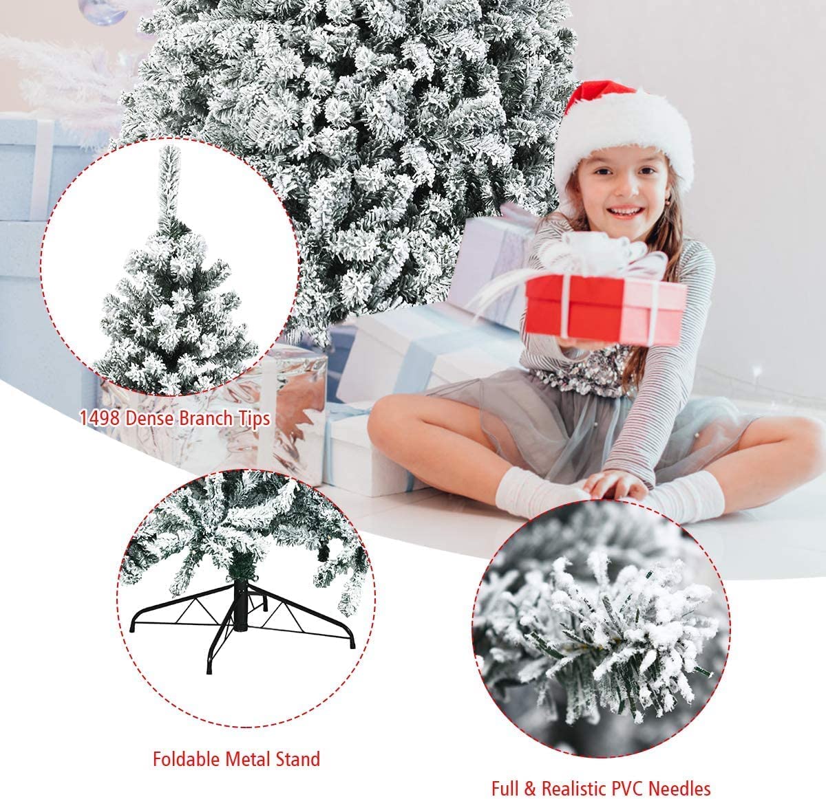 Foto 7 pulgar | Árbol De Navidad Renatone Artificial Preiluminado De 1,4 M Con 150 Led - Venta Internacional.