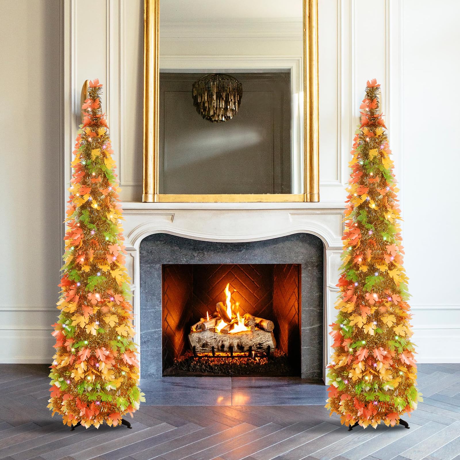 Foto 4 | Fall Tree N&t Nieting Con Luces De 5 Pies/150 Cm Para Porche Al Aire Libre - Venta Internacional.