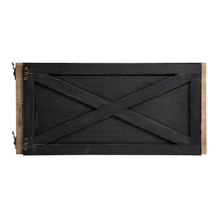 Foto 7 | Collar Para Árbol De Navidad Glitzhome, Madera Negra Lavada, 22 L - Venta Internacional.