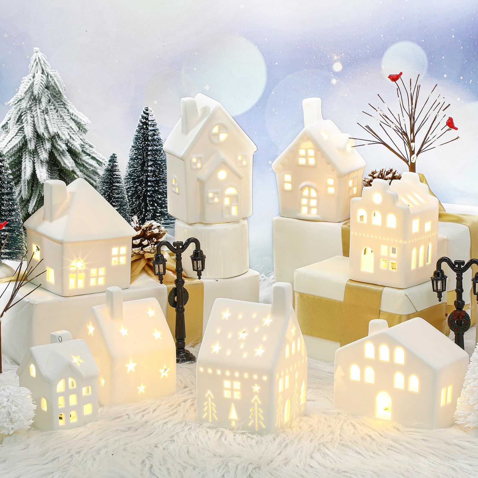 Foto 2 pulgar | Set Christmas Village Cenider, 26 Unidades, Con 8 Casas Led Y 16 Árboles - Venta Internacional.