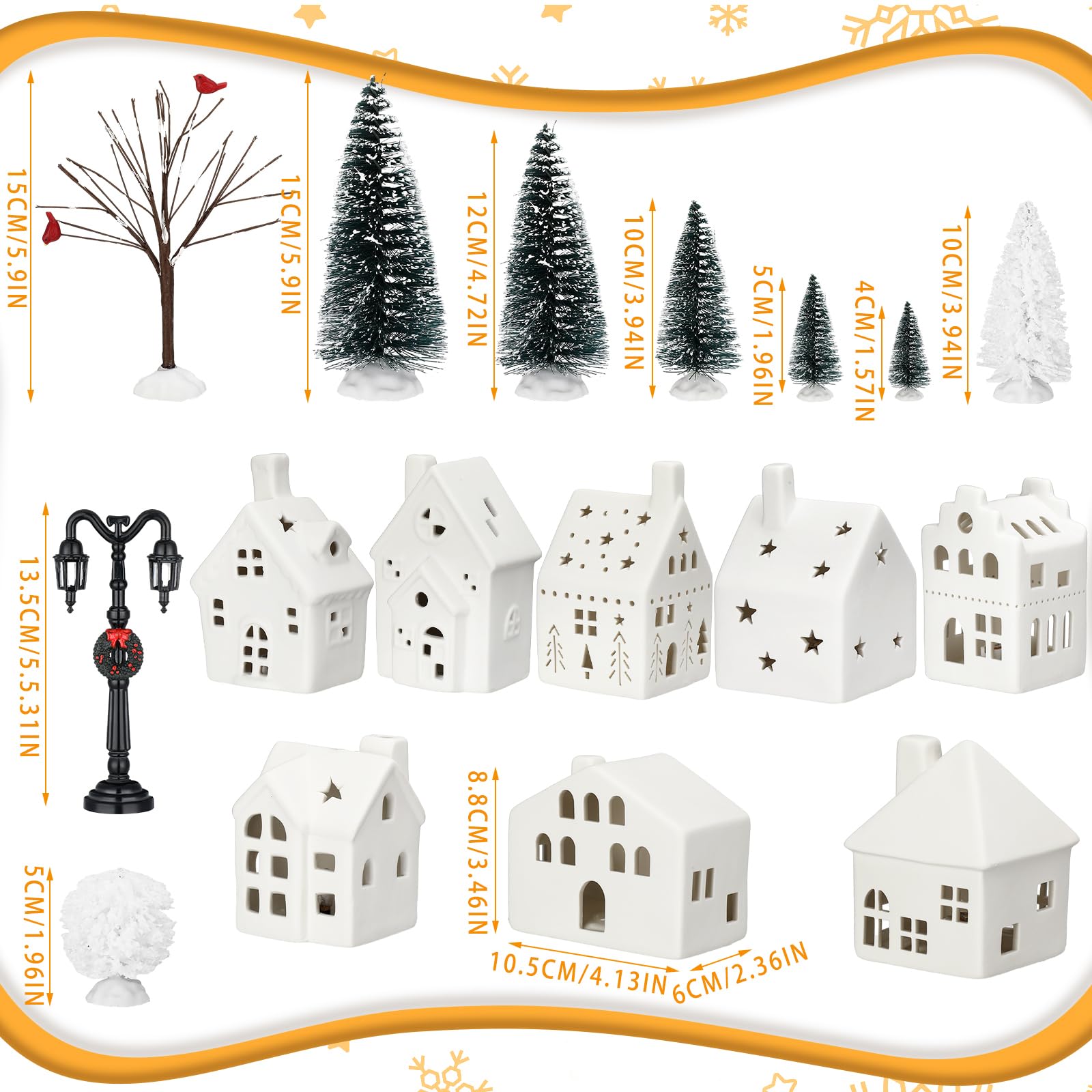 Foto 3 pulgar | Set Christmas Village Cenider, 26 Unidades, Con 8 Casas Led Y 16 Árboles - Venta Internacional.
