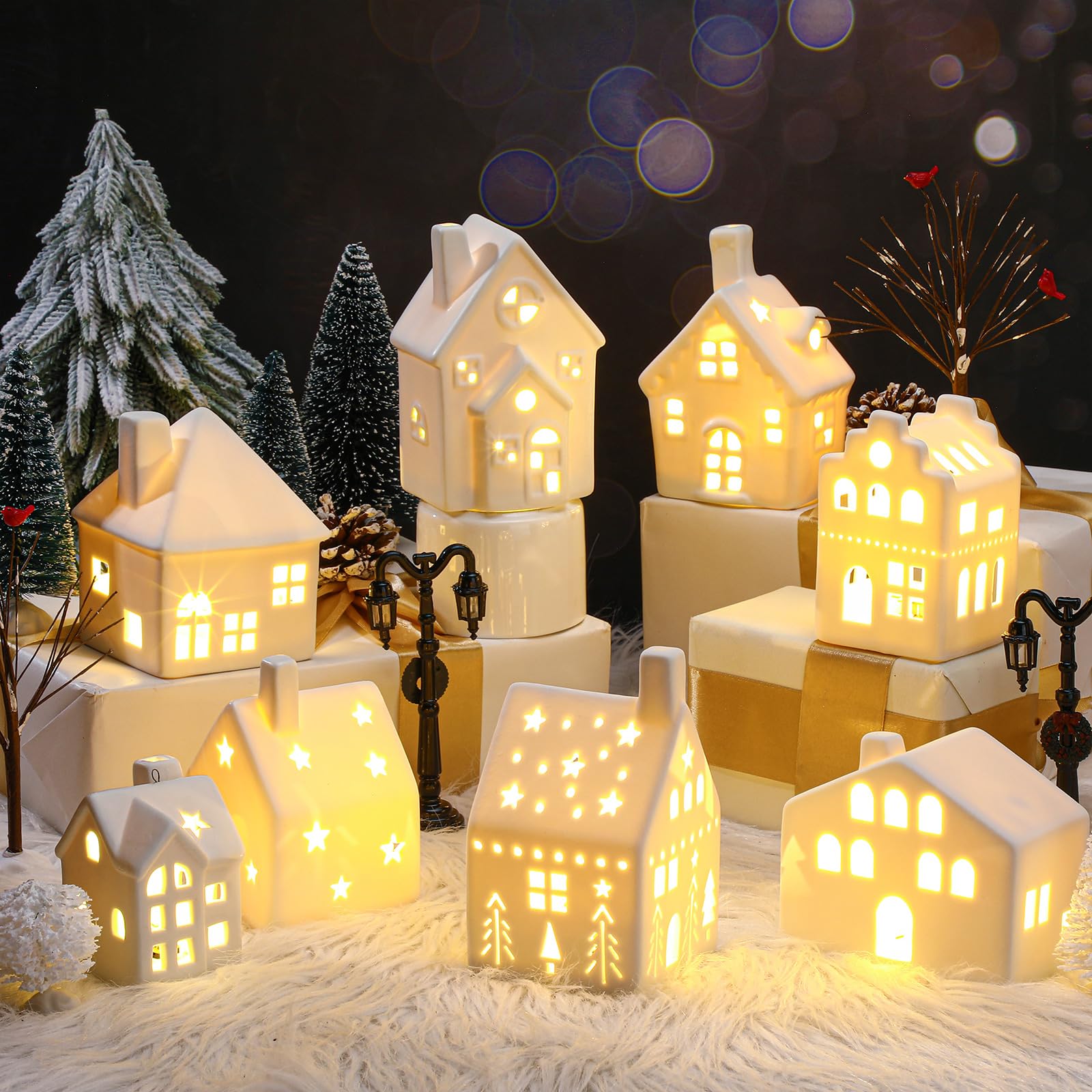 Foto 6 pulgar | Set Christmas Village Cenider, 26 Unidades, Con 8 Casas Led Y 16 Árboles - Venta Internacional.
