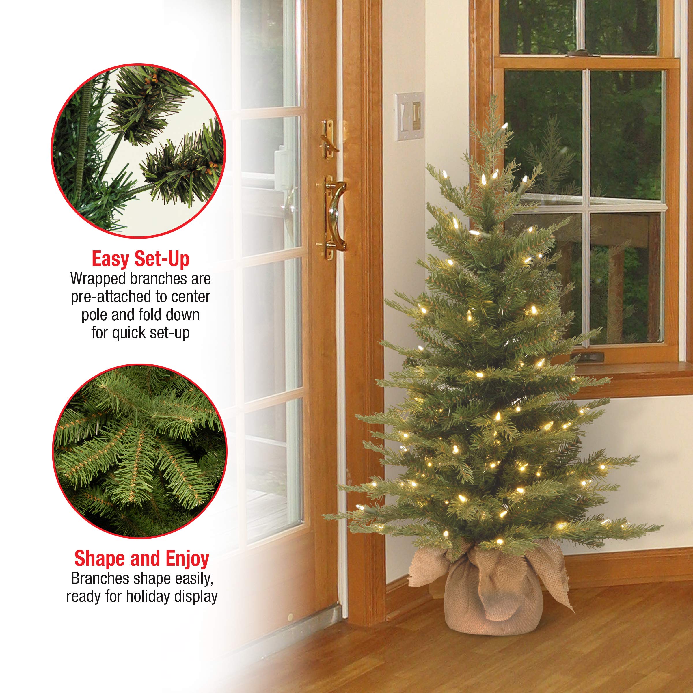 Foto 5 pulgar | Árbol De Navidad Artificial National Tree Company De 90 Cm Con Luces - Venta Internacional.