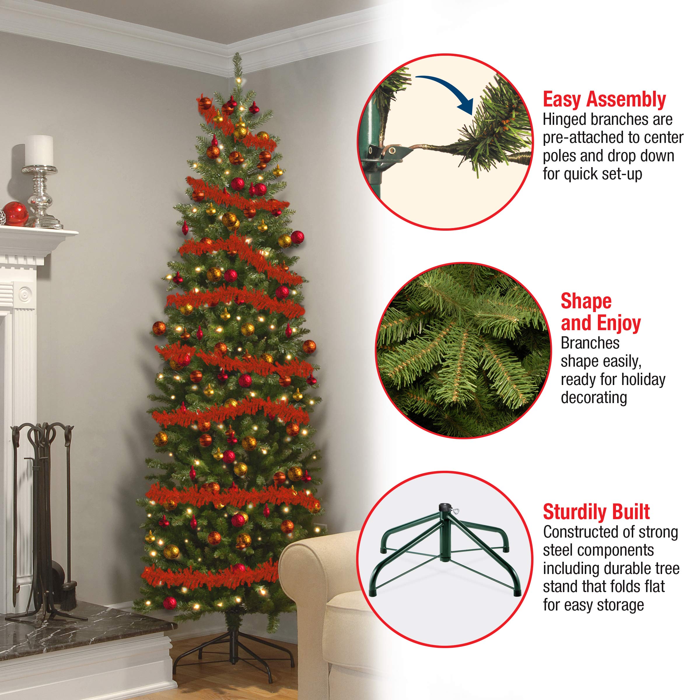 Foto 7 | Árbol De Navidad, Abeto Kingswood De National Tree Company, 7.5 Pies - Venta Internacional.