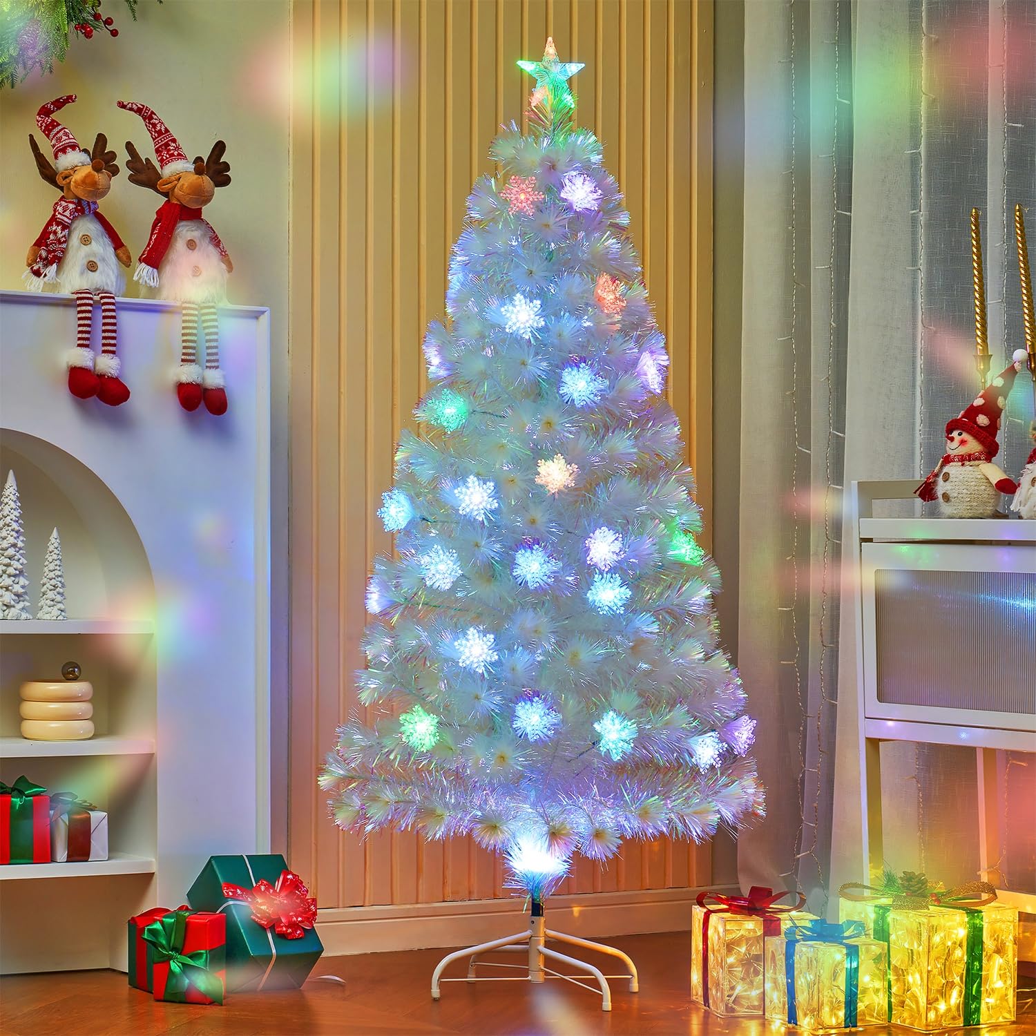Foto 2 pulgar | Árbol De Navidad Juegoal Artificial Preiluminado De 5 Pies Con Luces Led - Venta Internacional.