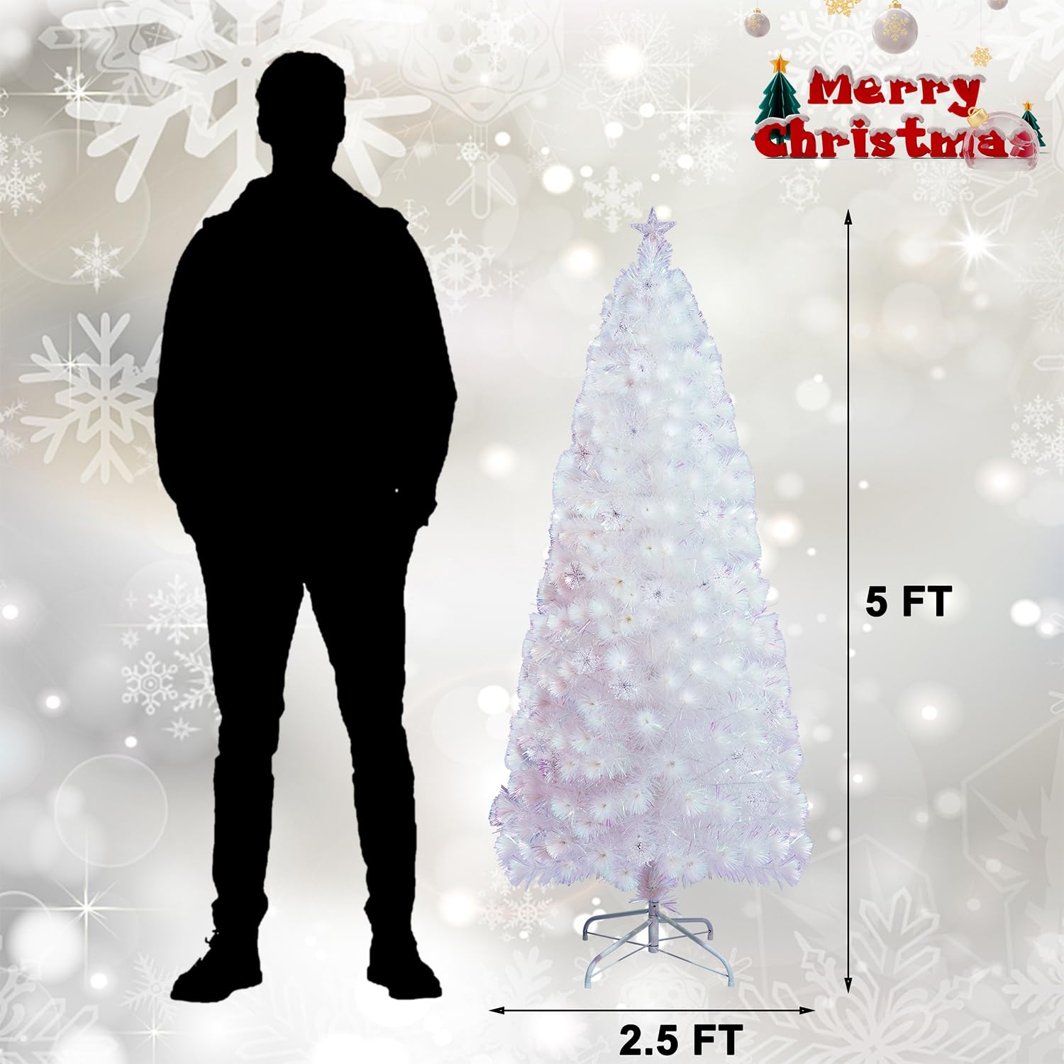 Foto 3 pulgar | Árbol De Navidad Juegoal Artificial Preiluminado De 5 Pies Con Luces Led - Venta Internacional.