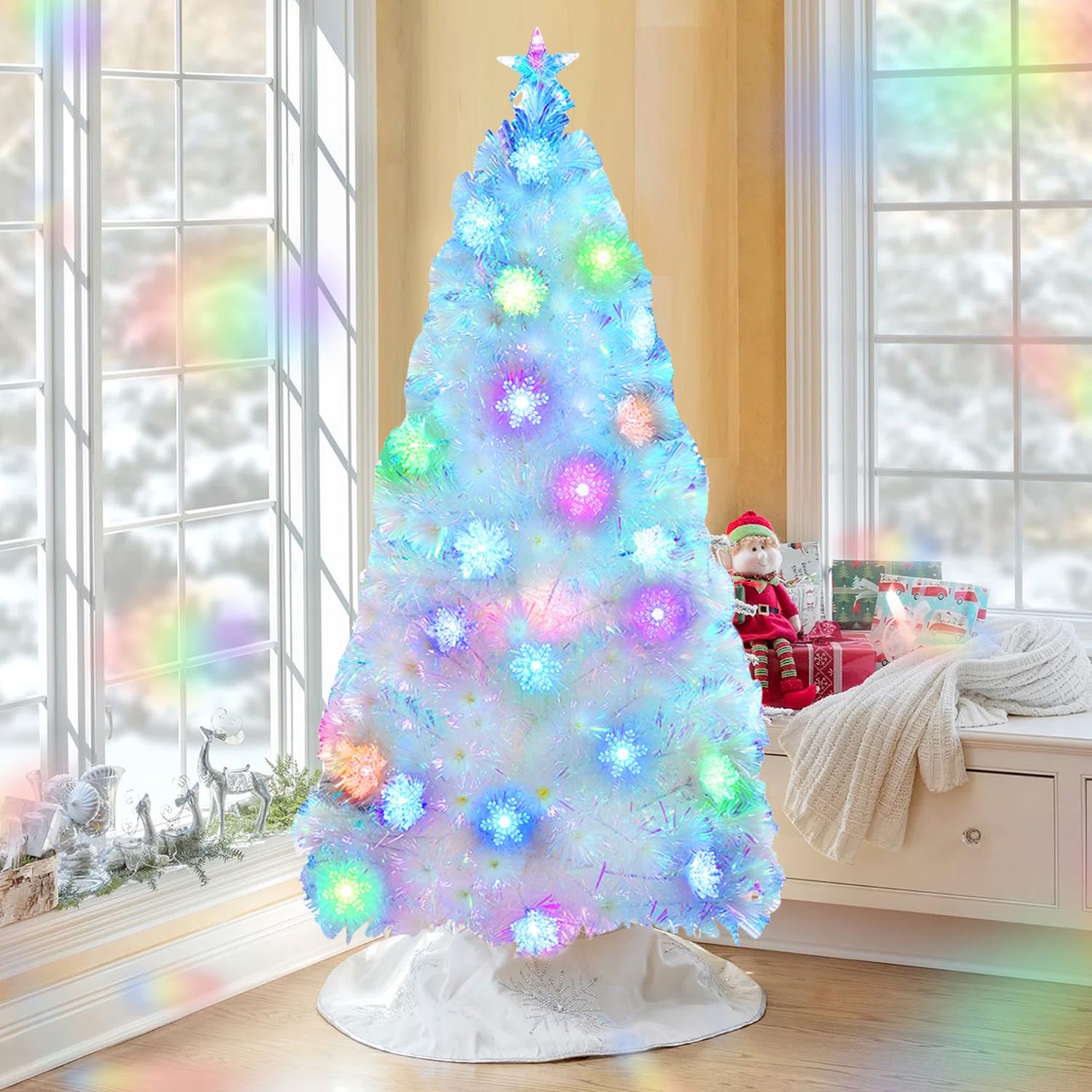Foto 4 pulgar | Árbol De Navidad Juegoal Artificial Preiluminado De 5 Pies Con Luces Led - Venta Internacional.