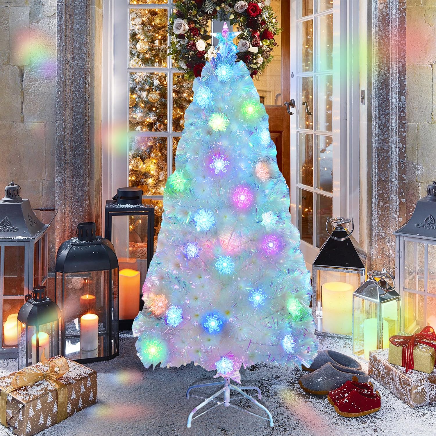 Foto 6 pulgar | Árbol De Navidad Juegoal Artificial Preiluminado De 5 Pies Con Luces Led - Venta Internacional.