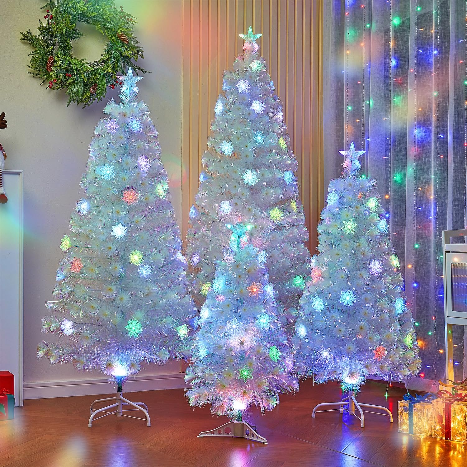 Foto 7 pulgar | Árbol De Navidad Juegoal Artificial Preiluminado De 5 Pies Con Luces Led - Venta Internacional.
