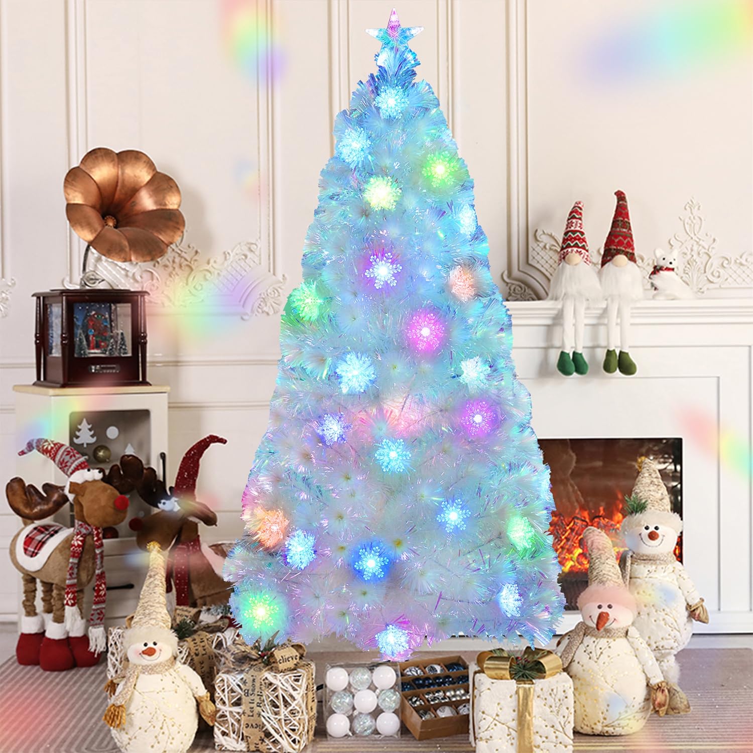 Foto 8 pulgar | Árbol De Navidad Juegoal Artificial Preiluminado De 5 Pies Con Luces Led - Venta Internacional.