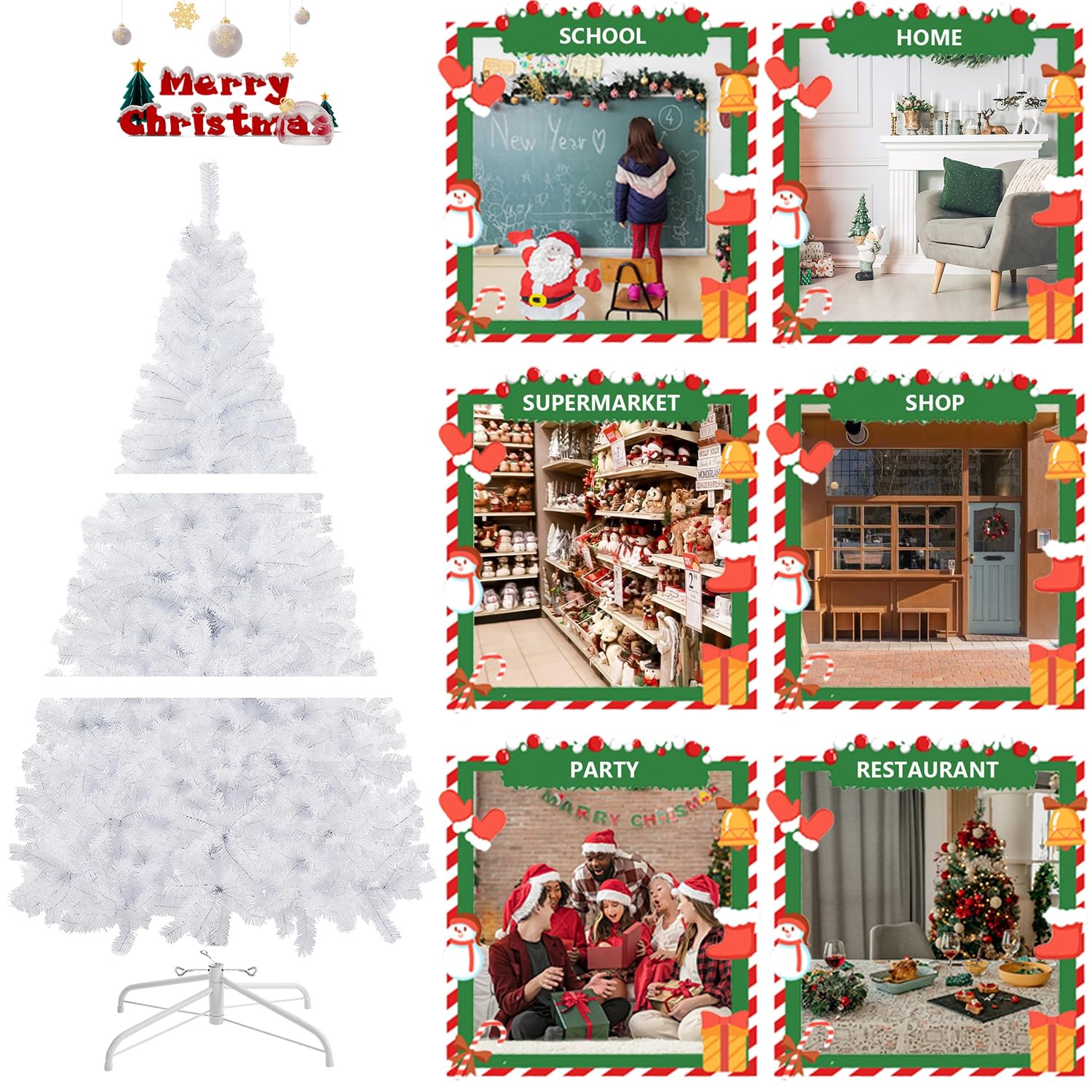Foto 7 pulgar | Árbol De Navidad Artificial Juegoal De 7.5 Pies Con Control Remoto - Venta Internacional.
