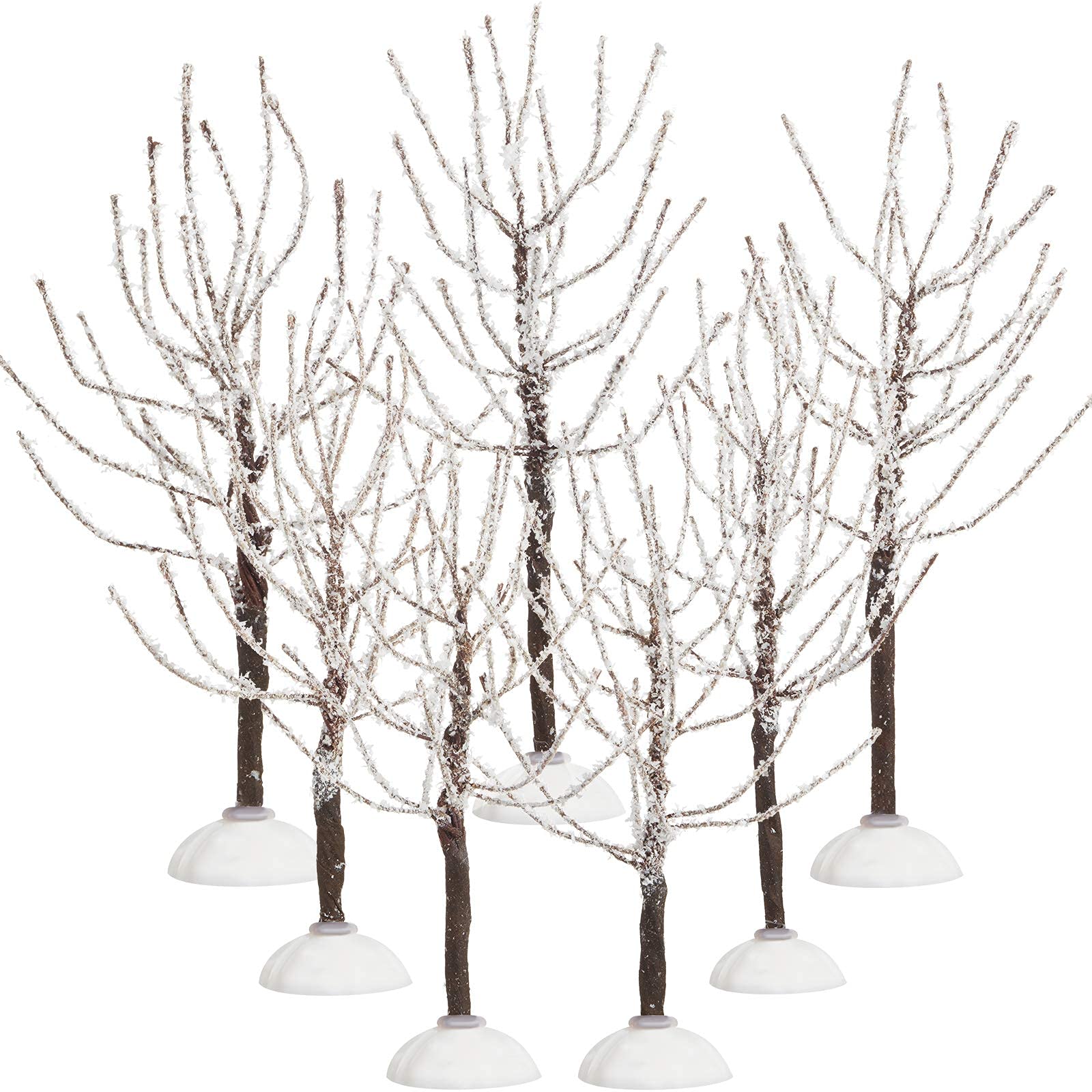 Foto 2 pulgar | Decoración Navideña Con Árboles Chuangdi Cubiertos De Nieve, 7 Piezas - Venta Internacional.