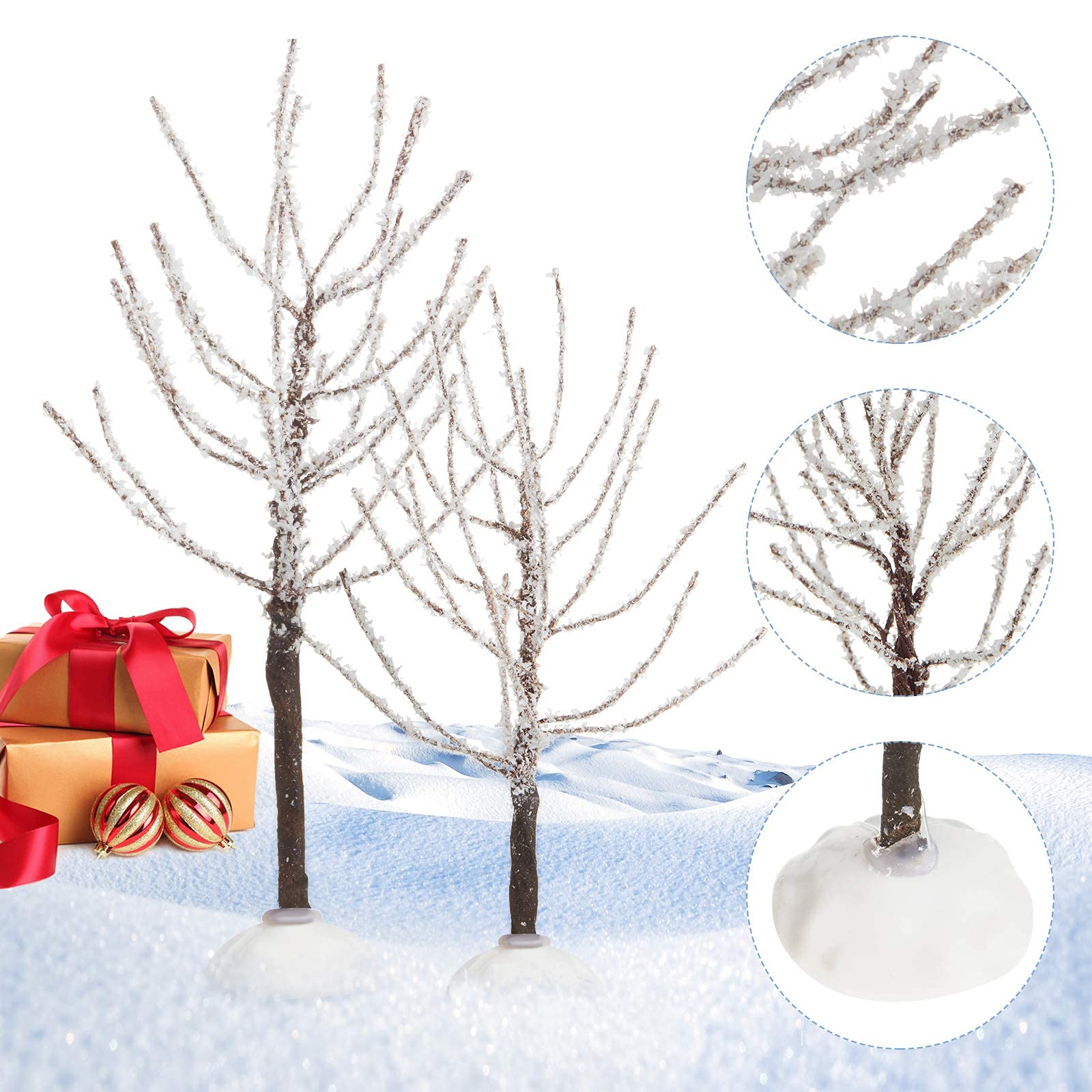 Foto 5 pulgar | Decoración Navideña Con Árboles Chuangdi Cubiertos De Nieve, 7 Piezas - Venta Internacional.