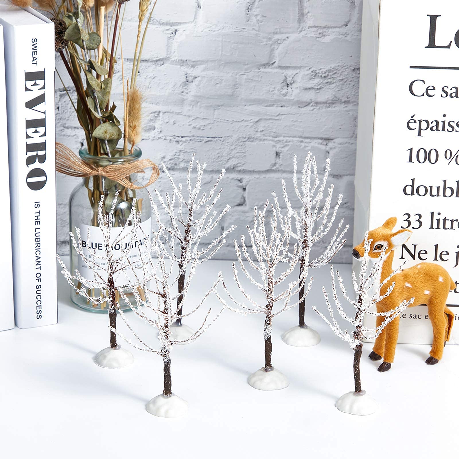 Foto 5 | Decoración Navideña Con Árboles Chuangdi Cubiertos De Nieve, 7 Piezas - Venta Internacional.