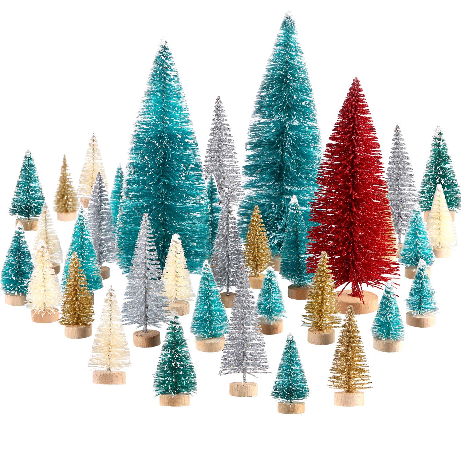 Miniárbol De Navidad Artificial Satinior Sisal Snow, 60 Unidades - Venta Internacional. $678