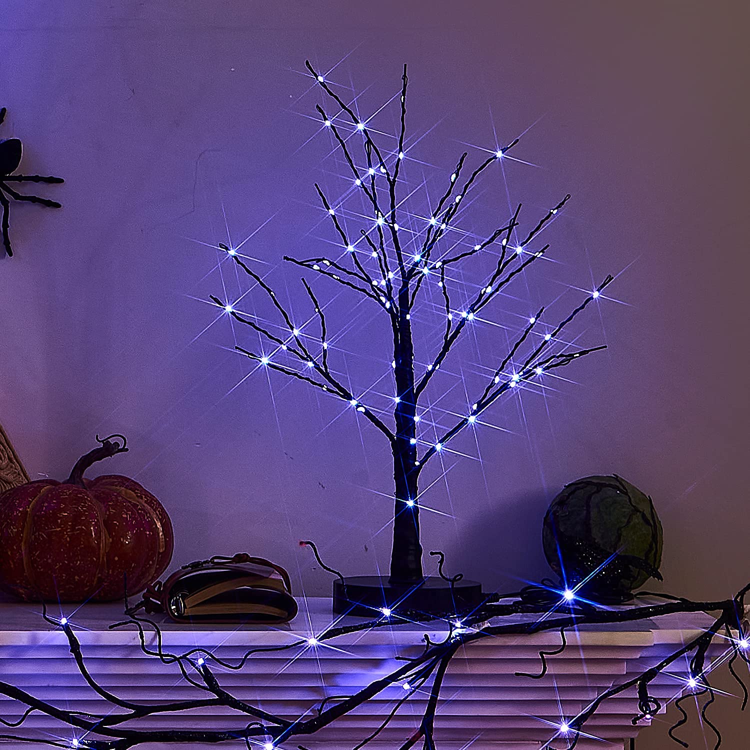 Foto 7 pulgar | Halloween Tree Fudios Iluminado Con Temporizador, 80 Luces Led Moradas - Venta Internacional.
