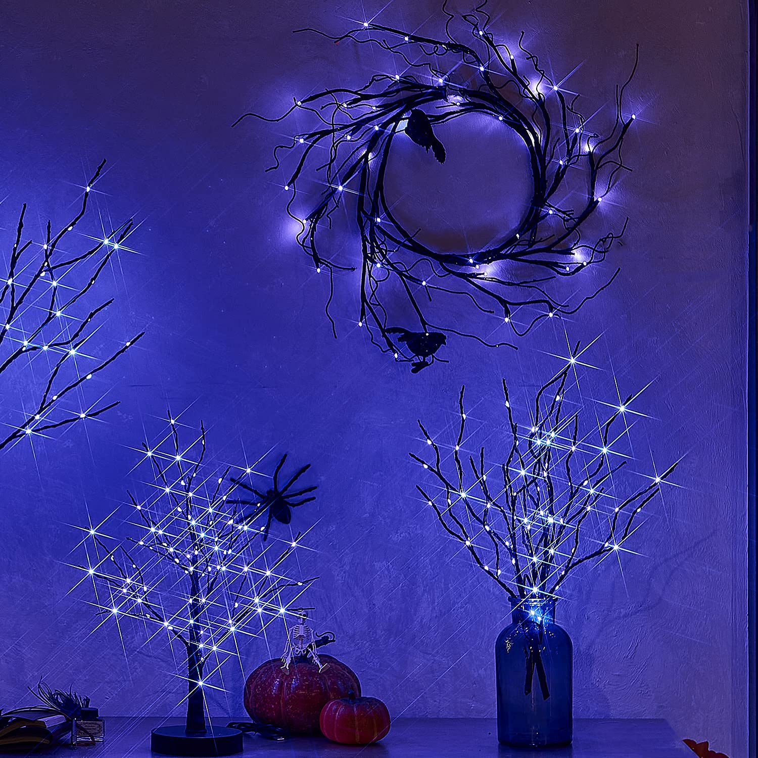 Foto 8 pulgar | Halloween Tree Fudios Iluminado Con Temporizador, 80 Luces Led Moradas - Venta Internacional.