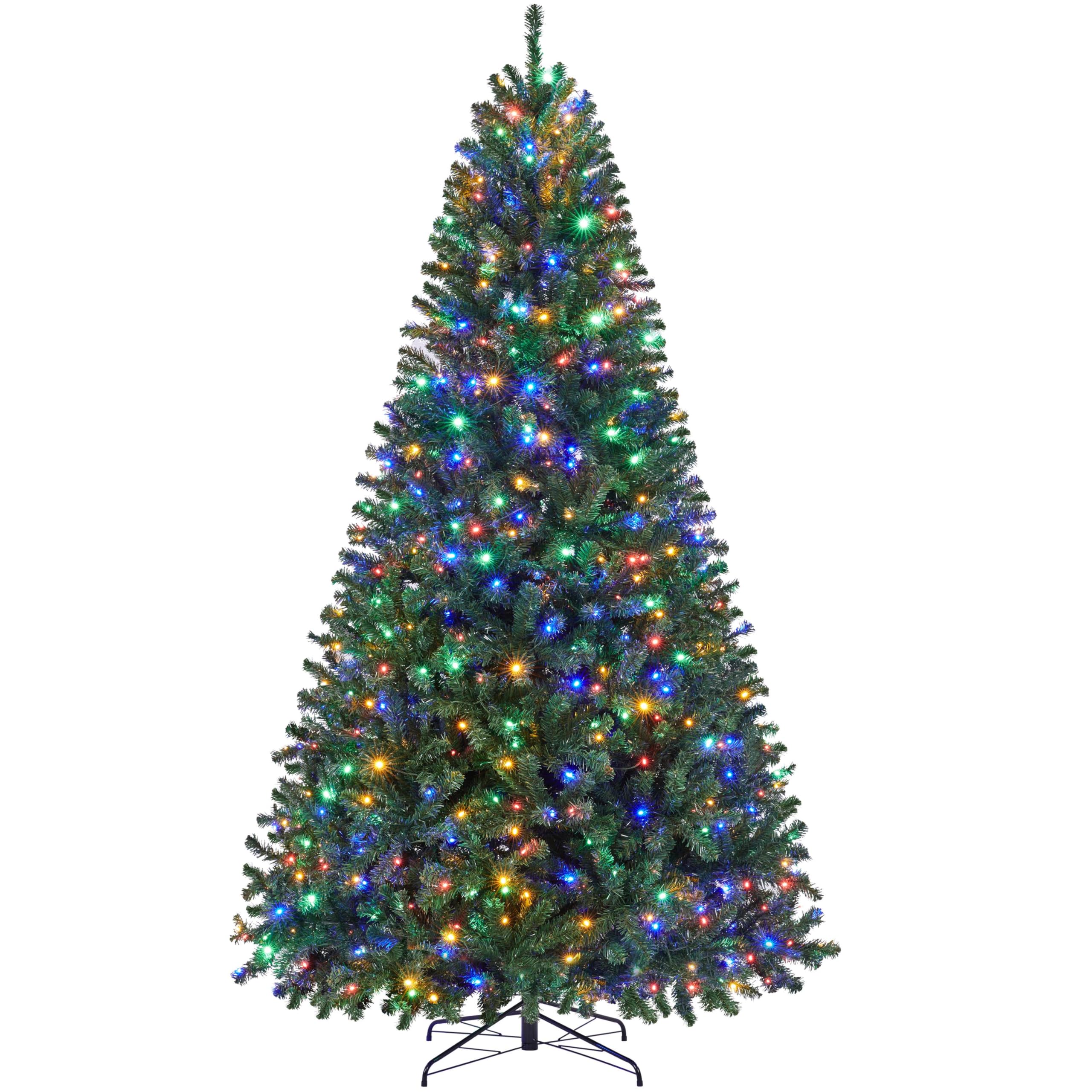 Foto 2 pulgar | Árbol De Navidad Yaheetech, Abeto Preiluminado De 9 Pies Con 850 Luces Led - Venta Internacional.