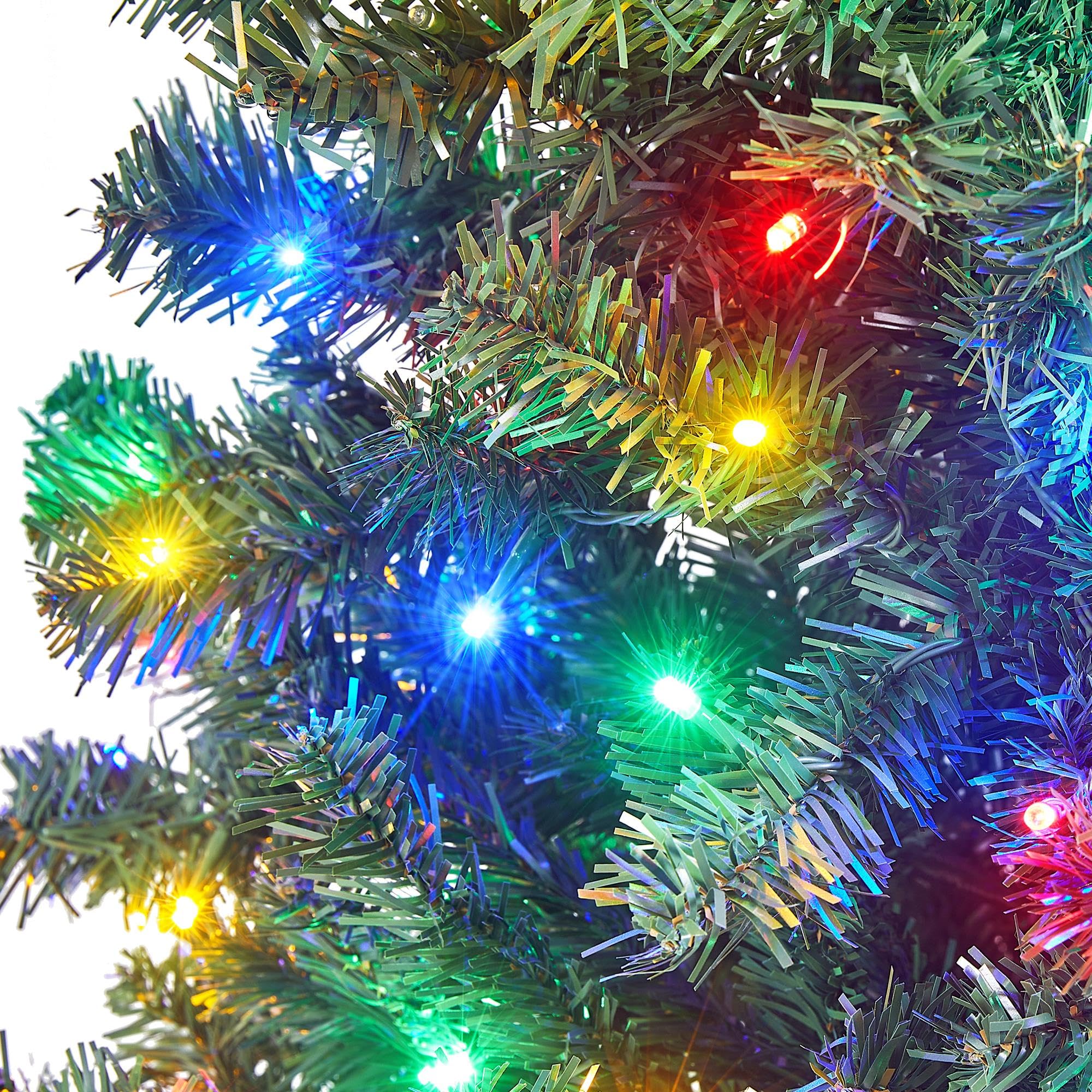 Foto 5 pulgar | Árbol De Navidad Yaheetech, Abeto Preiluminado De 9 Pies Con 850 Luces Led - Venta Internacional.