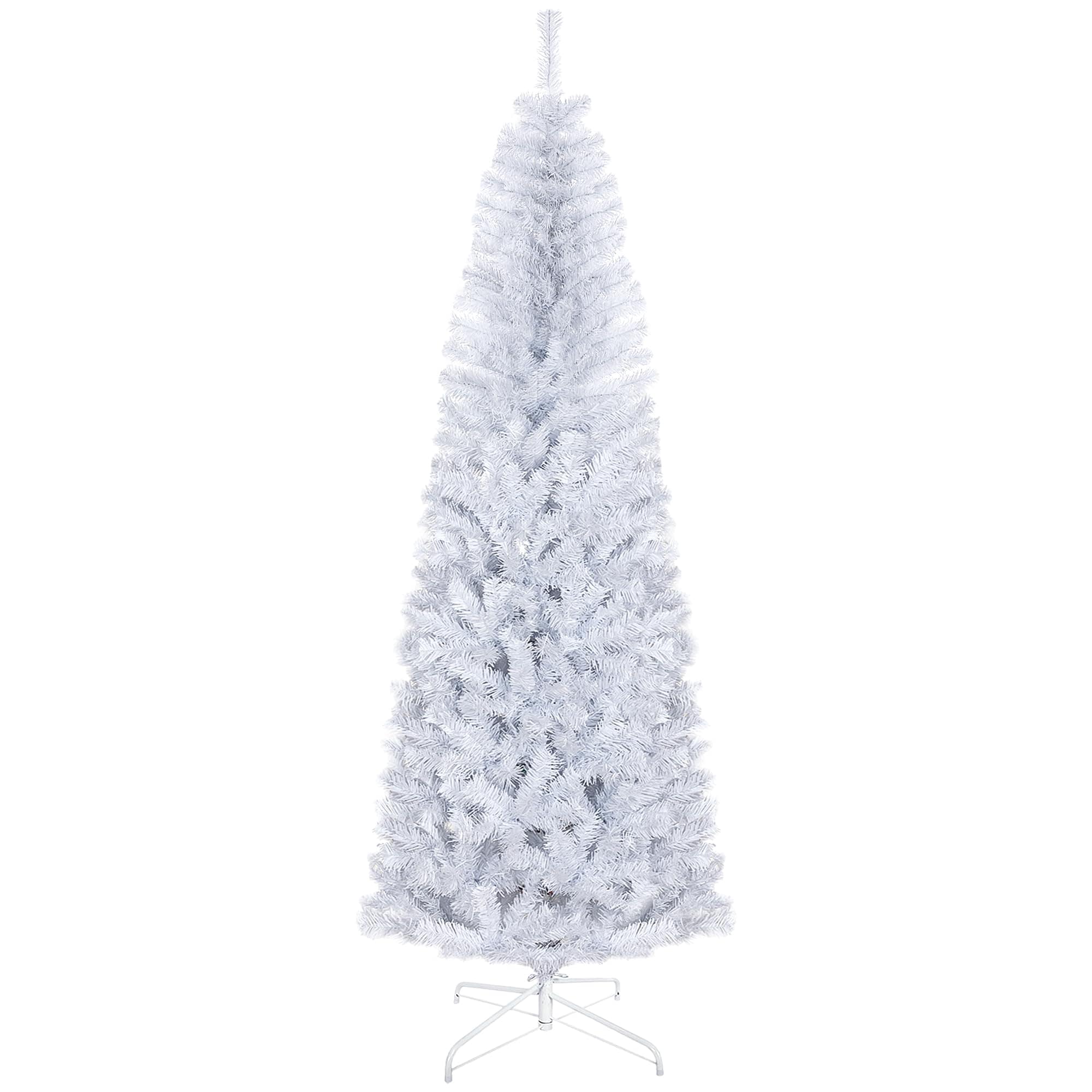 Lápiz Homcom Con Forma De Árbol De Navidad, Delgado, 7 Pies, Sin Iluminación, Abeto De Douglas - Venta Internacional. $3,474