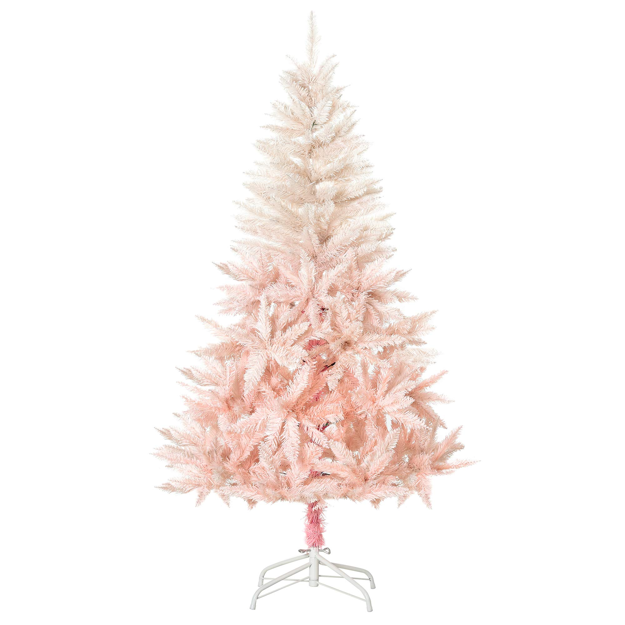Foto 2 pulgar | Árbol De Navidad Homcom De 7 Pies, Abeto Artificial Sin Iluminación, Rosa - Venta Internacional.