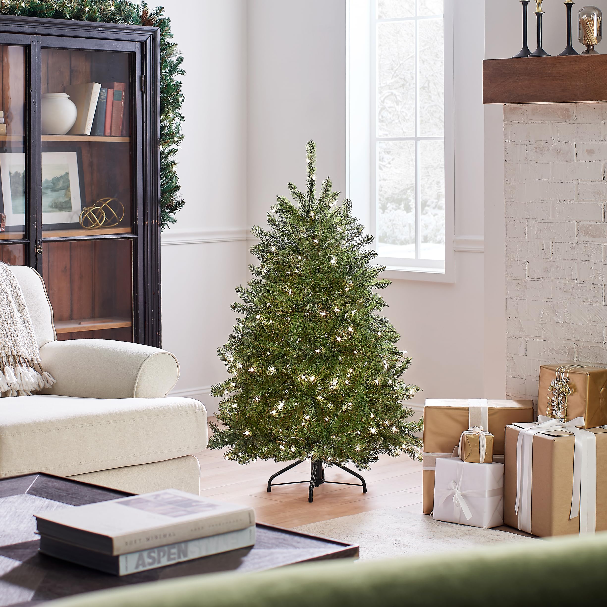 Foto 4 | Árbol De Navidad Dunhill Fir De National Tree Company, 4 Pies, Con Luces - Venta Internacional.