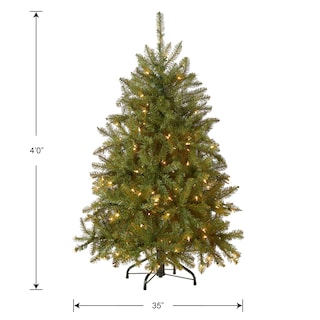 Foto 6 | Árbol De Navidad Dunhill Fir De National Tree Company, 4 Pies, Con Luces - Venta Internacional.