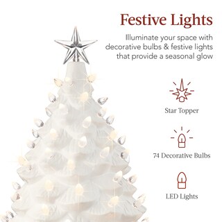 Foto 3 | Árbol De Navidad De Cerámica Best Choice Products De 24 Pulgadas Con 74 Bombillas - Venta Internacional.