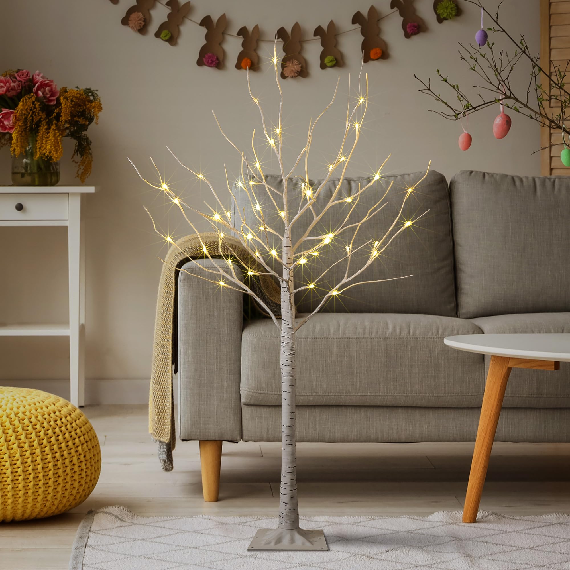 Foto 3 | Birch Tree Lightshare De 4 Pies Con 48 Luces Led De Color Blanco Cálido - Venta Internacional.