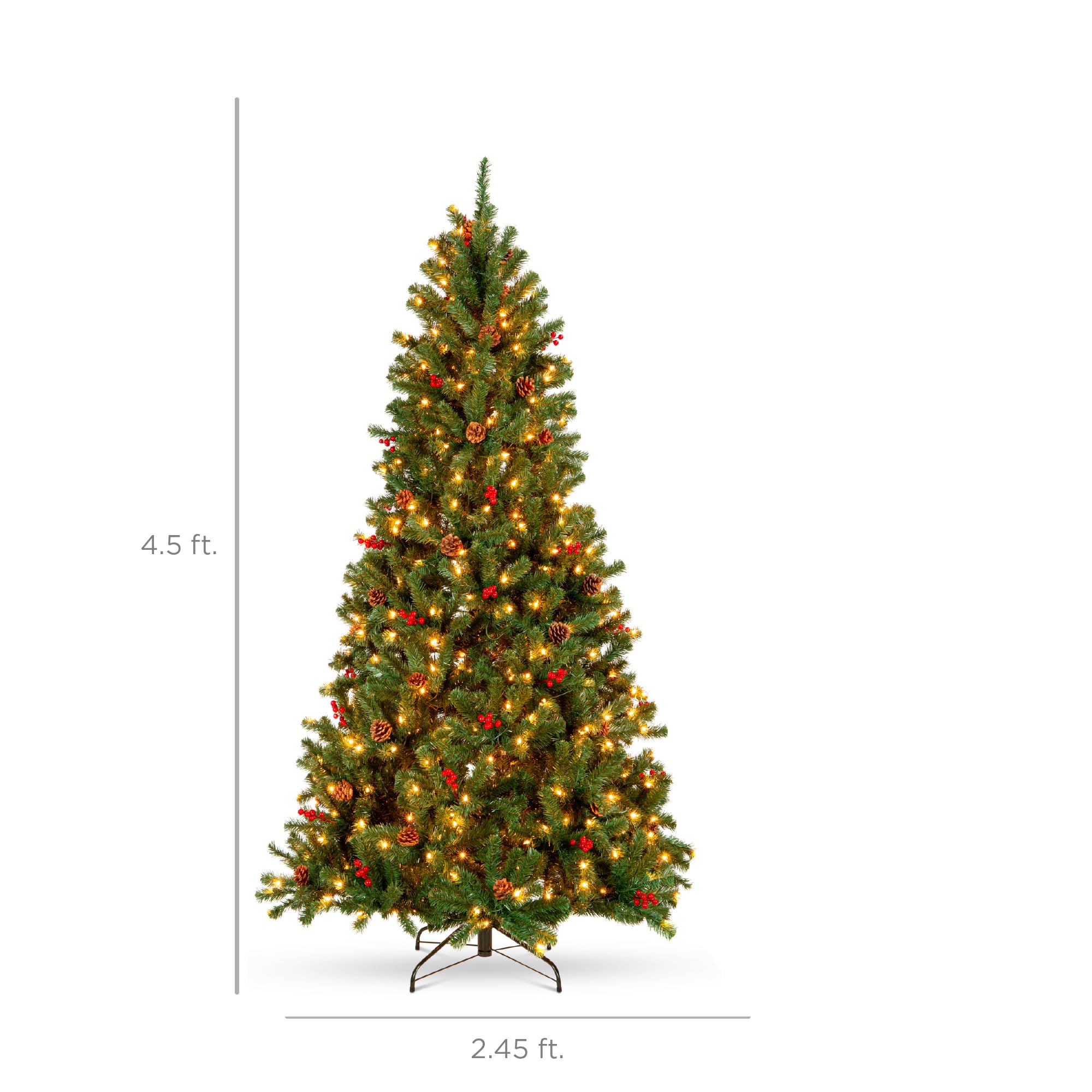 Foto 8 pulgar | Árbol De Navidad Best Choice Products De 1,4 M Con Luces Y Decoraciones - Venta Internacional.
