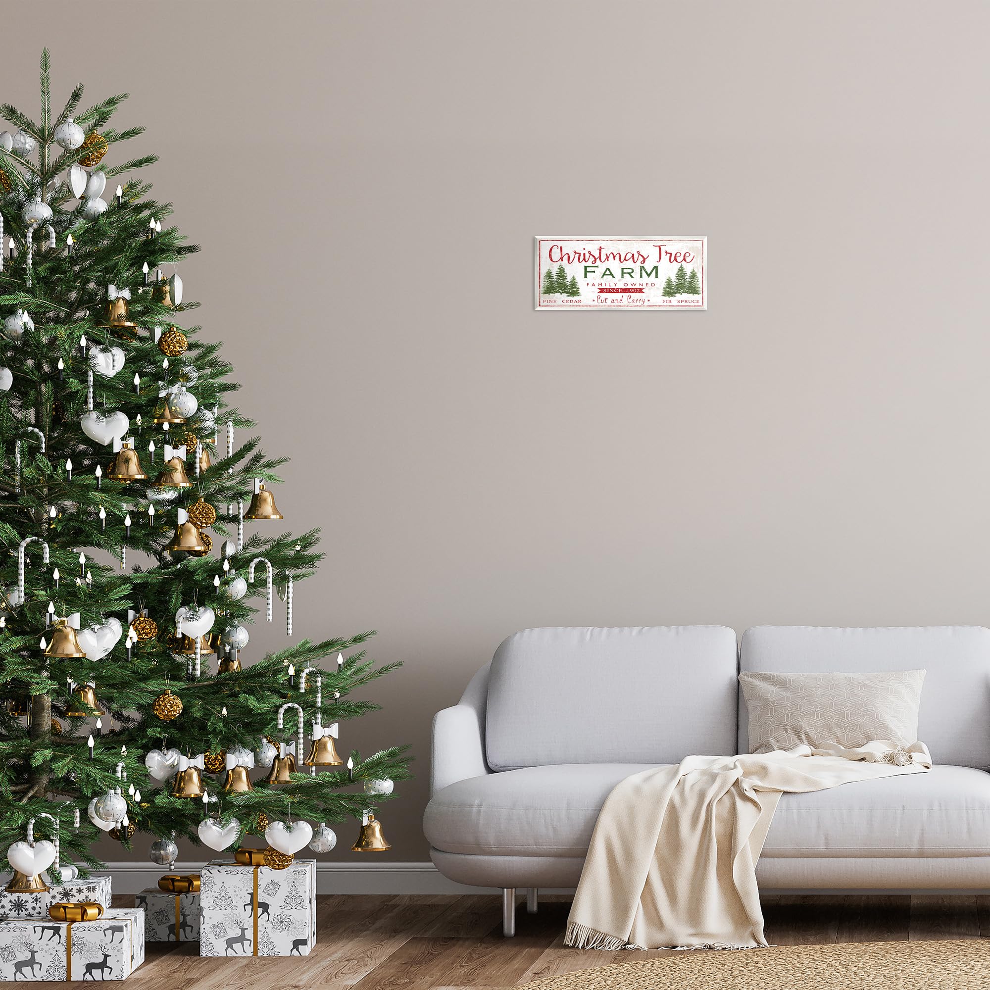 Foto 3 pulgar | Placa De Pared Stupell Industries Vintage Christmas Tree Farm - Venta Internacional.