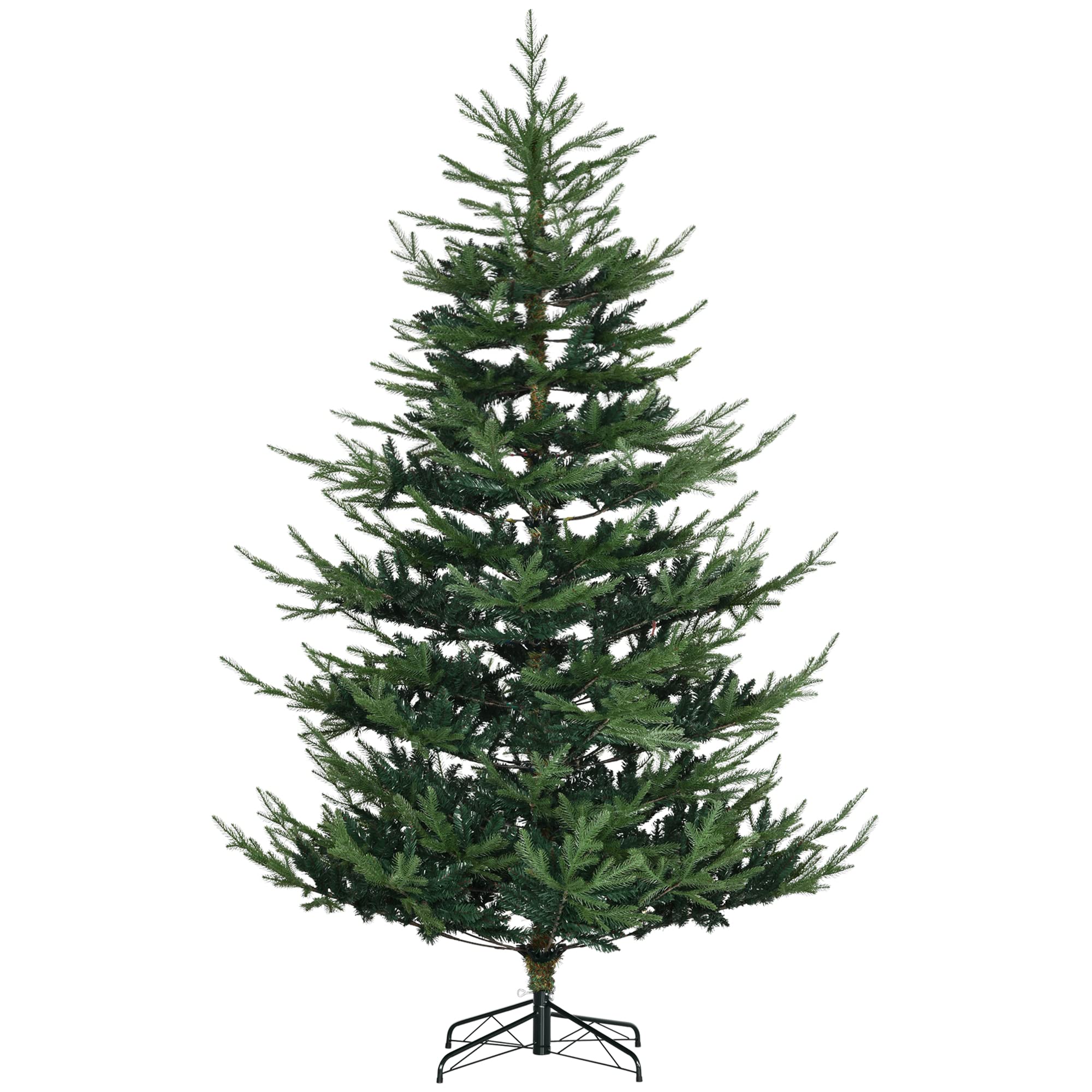 Árbol De Navidad Homcom De Pino De 7.5 Pies Con 1218 Ramas, Verde - Venta Internacional. $4,468