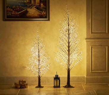 Foto 7 | Alpine Tree Hairui Iluminado En Color Marrón, 4 Pies Con Luces Blancas Cálidas De 450 L - Venta Internacional.