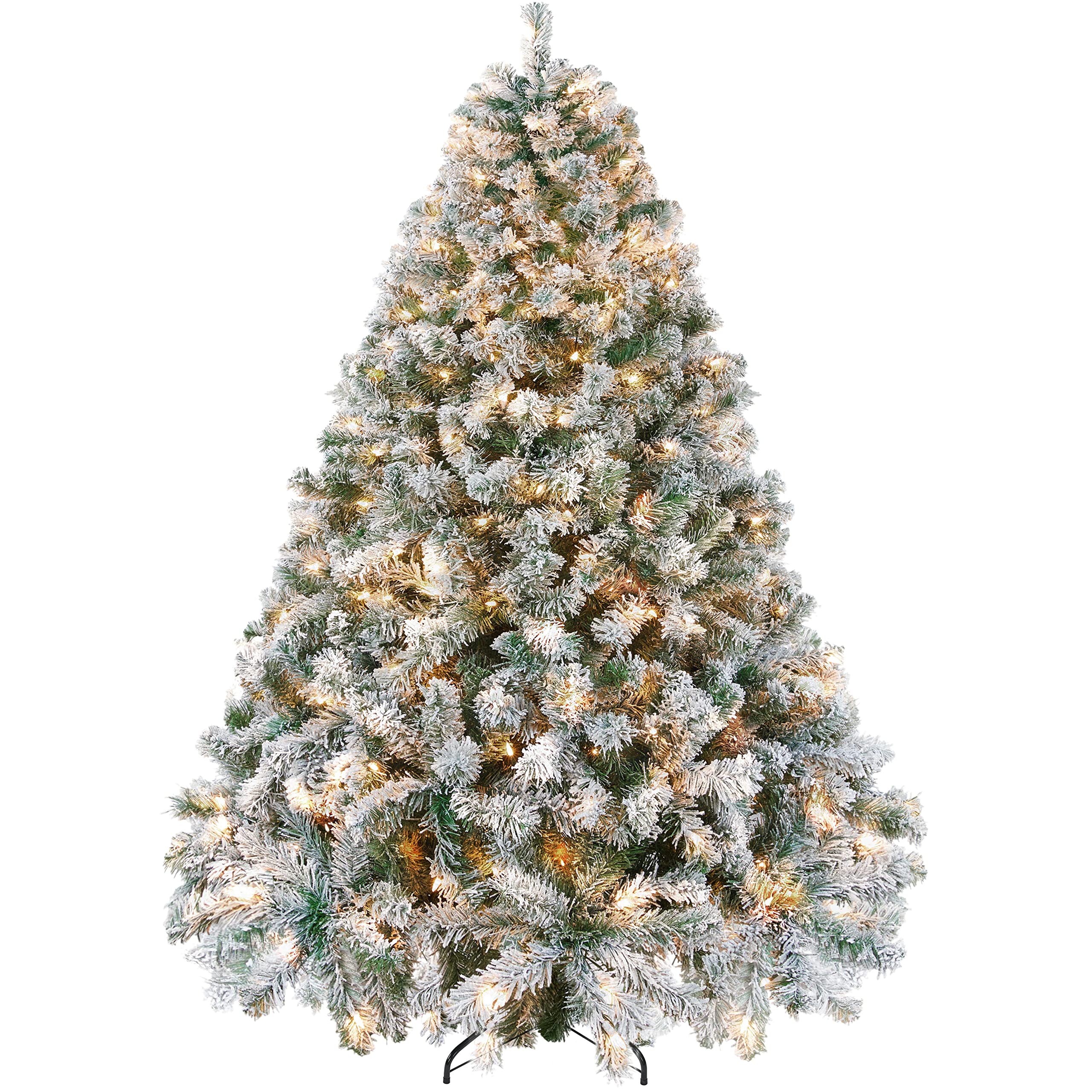 Foto 2 pulgar | Árbol De Navidad Yaheetech De 2,3 M, Preiluminado, Con Luces, Flocado - Venta Internacional.