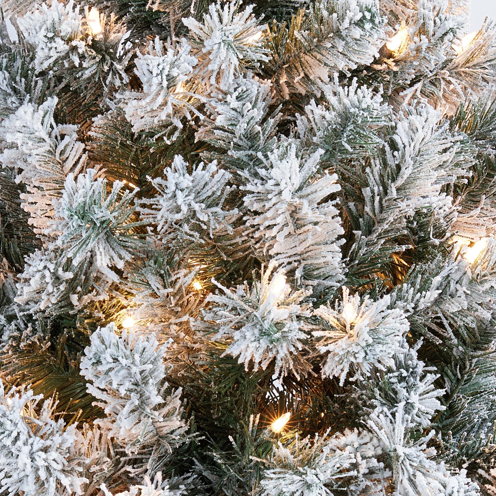 Foto 5 | Árbol De Navidad Yaheetech De 2,3 M, Preiluminado, Con Luces, Flocado - Venta Internacional.