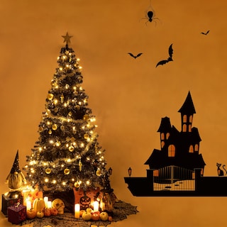 Foto 3 | Árbol De Navidad Sunnyglade Negro Artificial De 6 Pies Con 1000 Puntas - Venta Internacional.