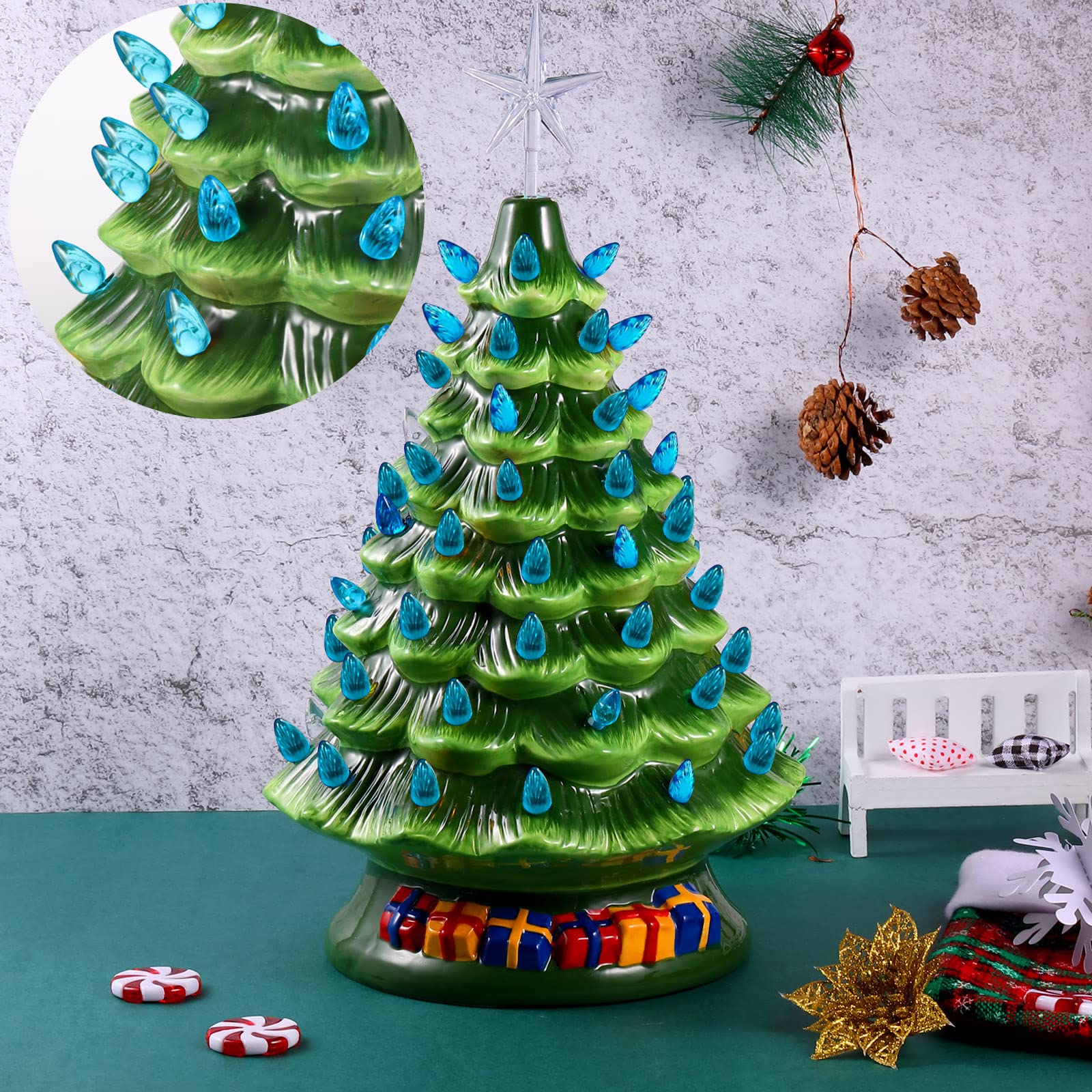 Foto 5 pulgar | Bombillas Para Árbol De Navidad Boao, 100 De Plástico, Con 5 Estrellas, Color Azul, 4,7 Mm - Venta Internacional.