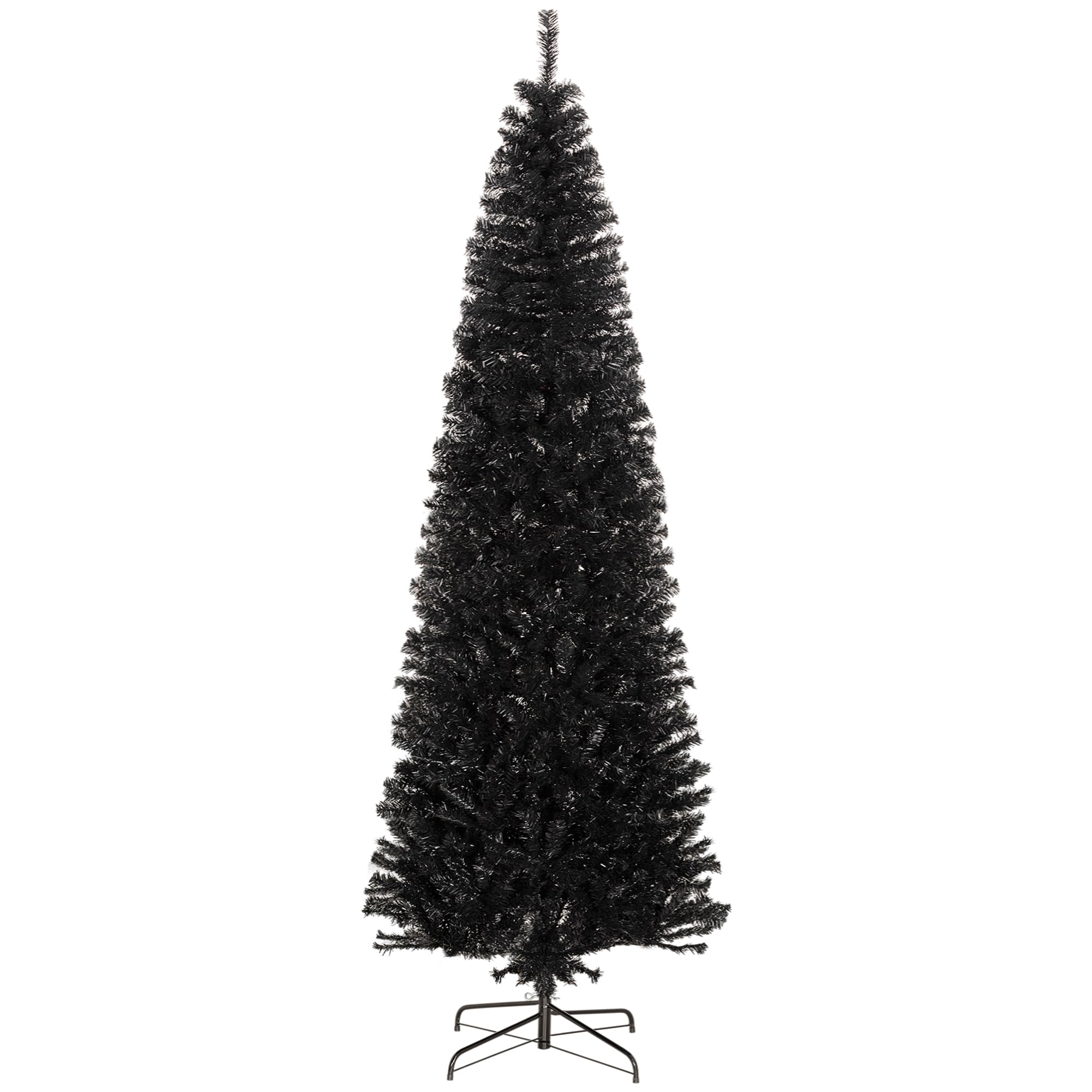 Foto 2 pulgar | Lápiz Homcom Con Forma De Árbol De Navidad, 8 Pies, Delgado, Sin Iluminación, Abeto De Douglas, Negro - Venta Int