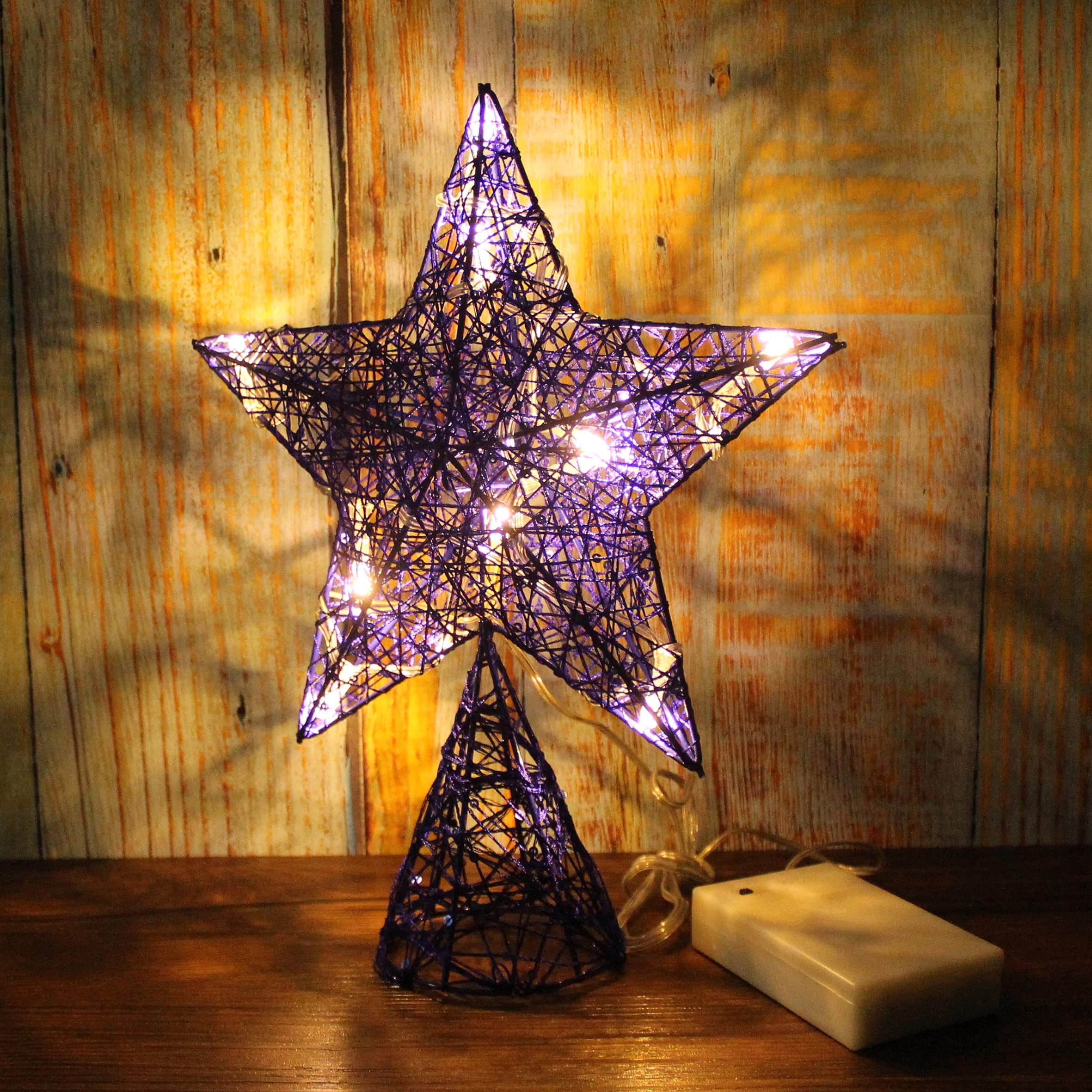 Foto 3 | Árbol De Navidad Top Star Cvhomedeco Azul Con Led Blanco Cálido - Venta Internacional.