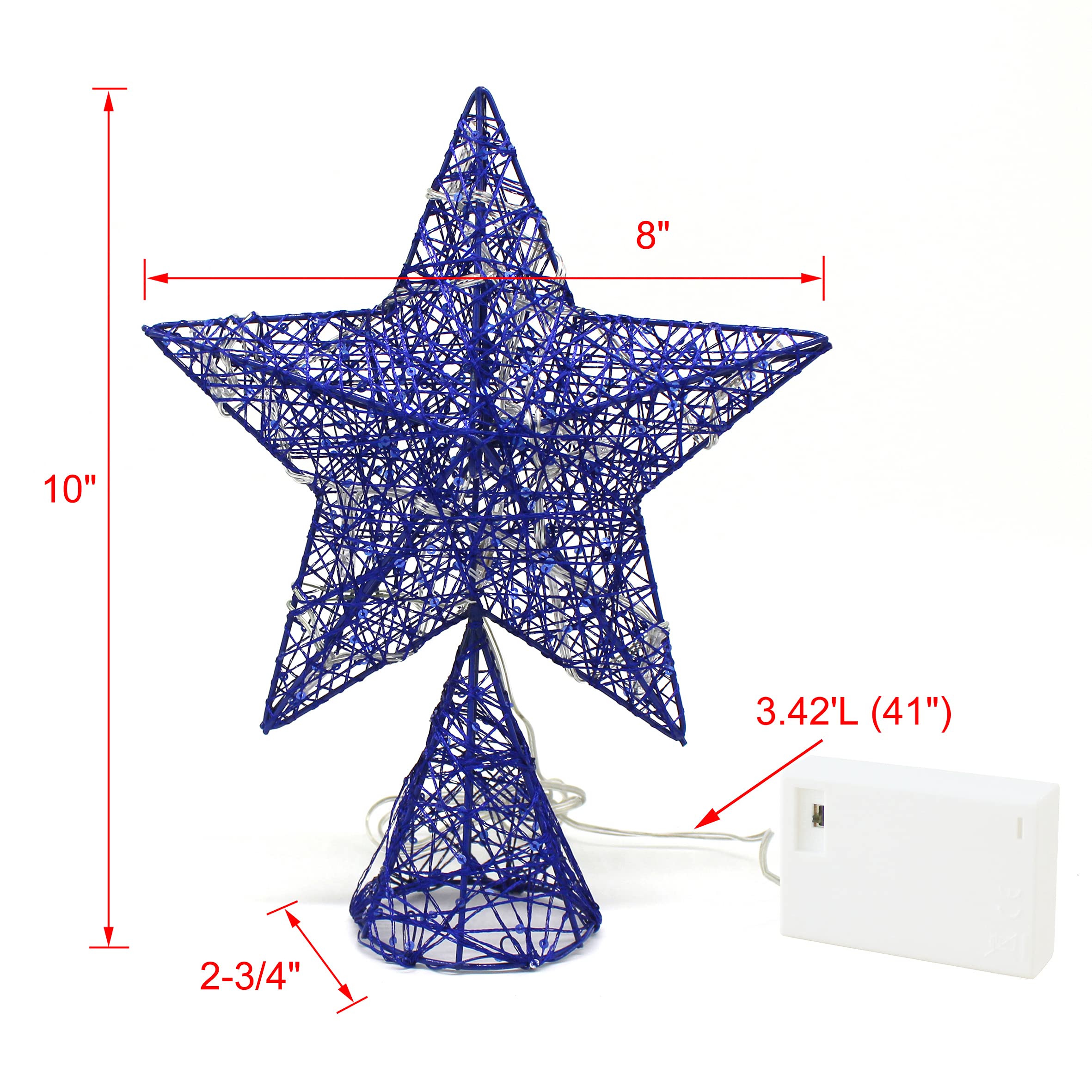 Foto 6 | Árbol De Navidad Top Star Cvhomedeco Azul Con Led Blanco Cálido - Venta Internacional.