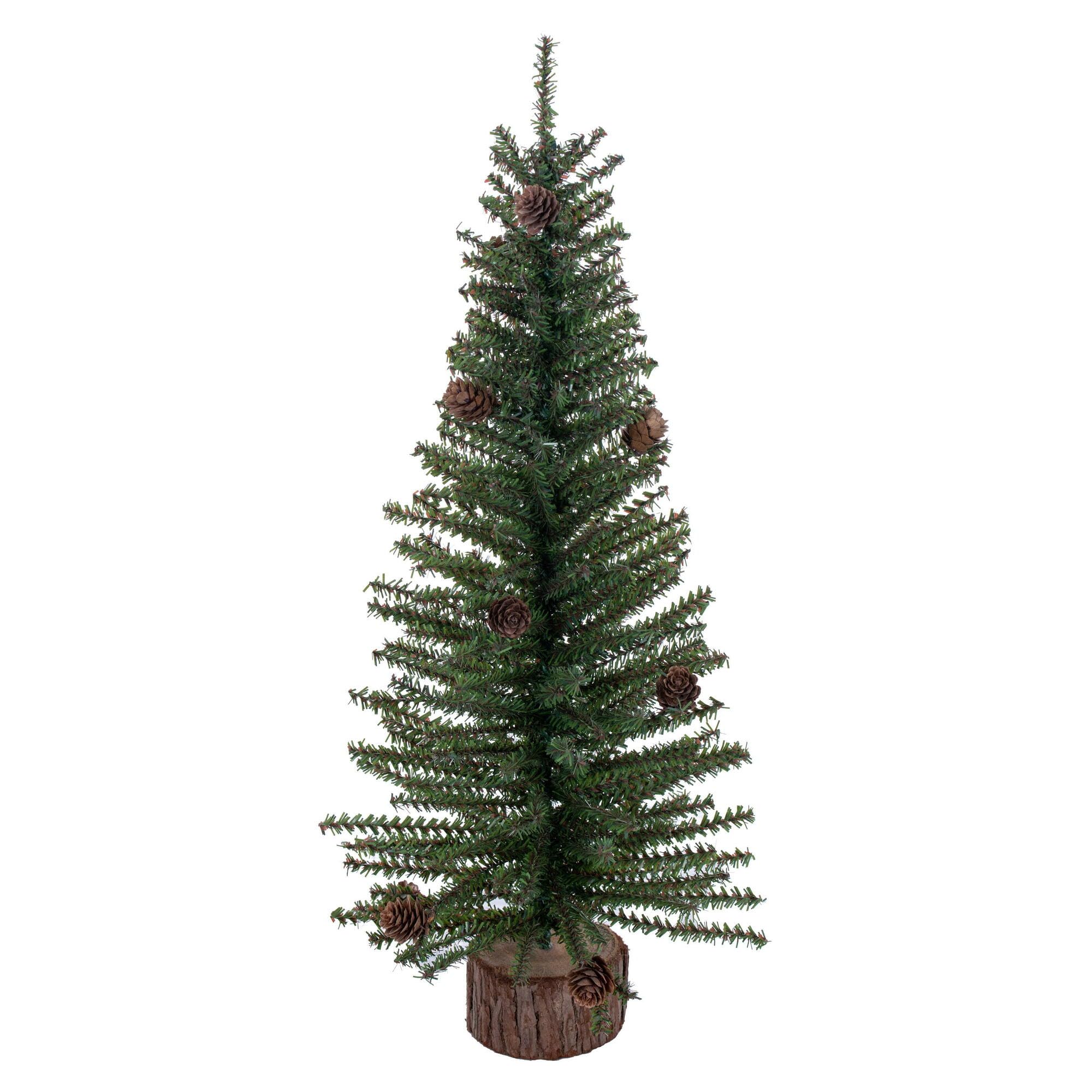 Foto 2 pulgar | Árbol De Navidad Vickerman De Pino Caramelo De 60 Cm Con Base De Madera - Venta Internacional.