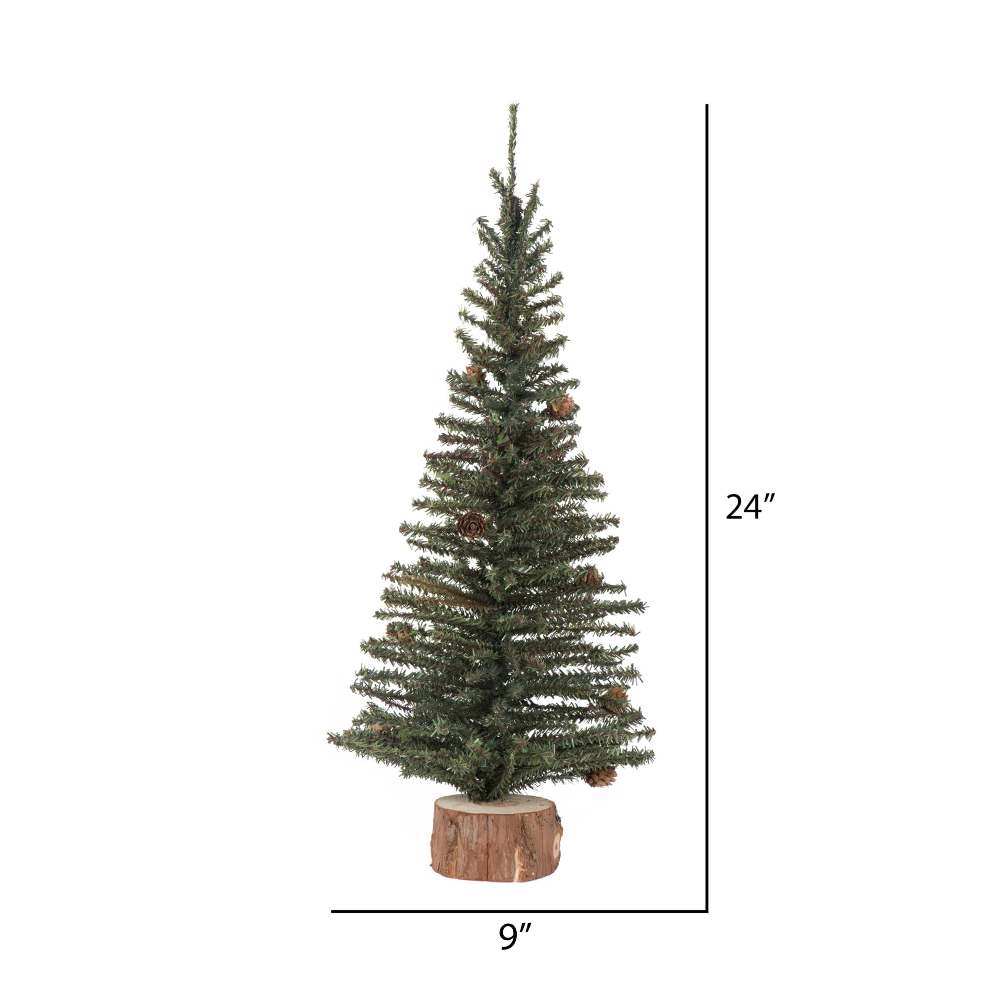 Foto 5 pulgar | Árbol De Navidad Vickerman De Pino Caramelo De 60 Cm Con Base De Madera - Venta Internacional.